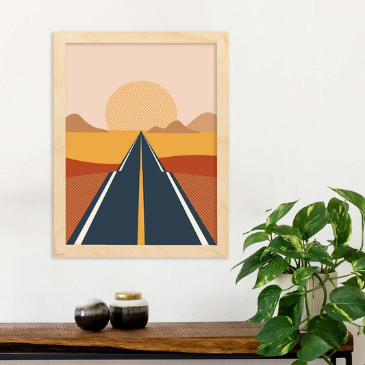 Poster con diseño de paisajes abstractos. Lámina colorida. Paisaje 7.-Artwork-Nacnic-Nacnic Estudio SL