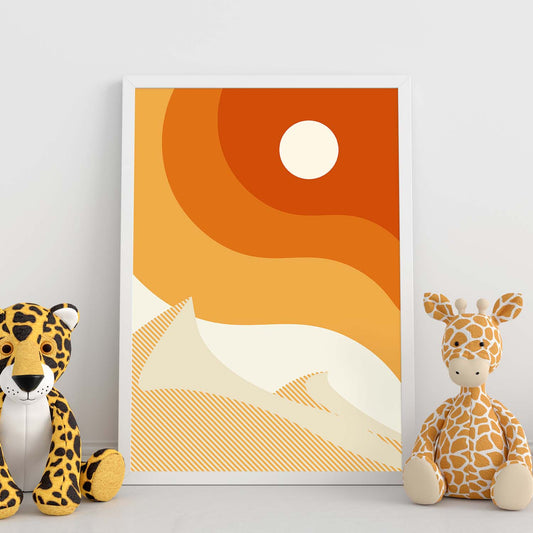 Poster con diseño de paisajes abstractos. Lámina colorida. Paisaje 8.-Artwork-Nacnic-Nacnic Estudio SL