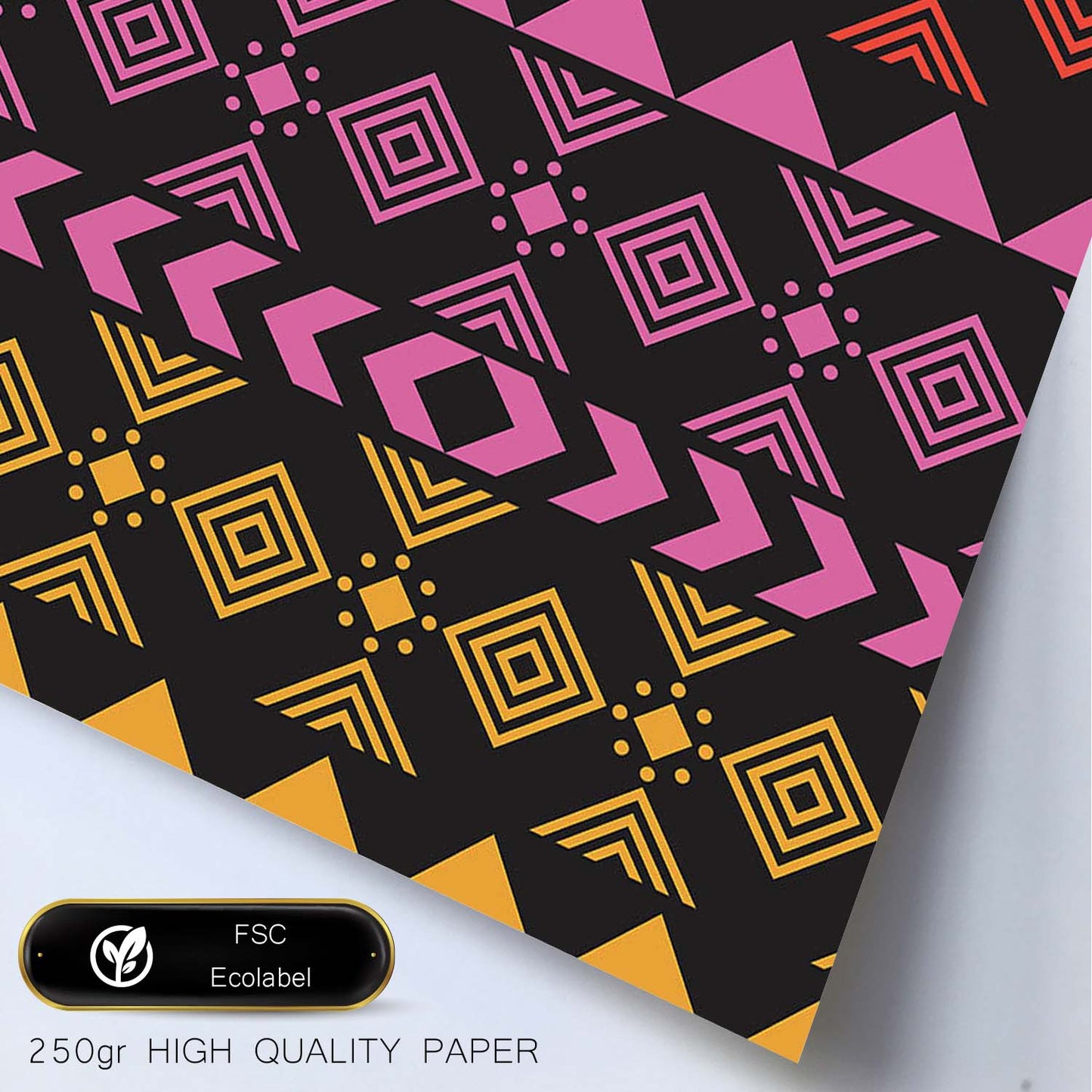 Poster con diseño estampado. Lámina Boho tribal lila, imágenes con patrones estampados.-Artwork-Nacnic-Nacnic Estudio SL