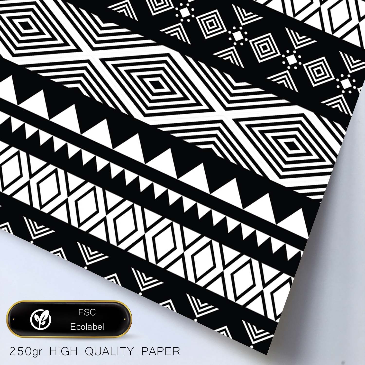 Poster con diseño estampado. Lámina Tribal 2, imágenes con patrones estampados.-Artwork-Nacnic-Nacnic Estudio SL