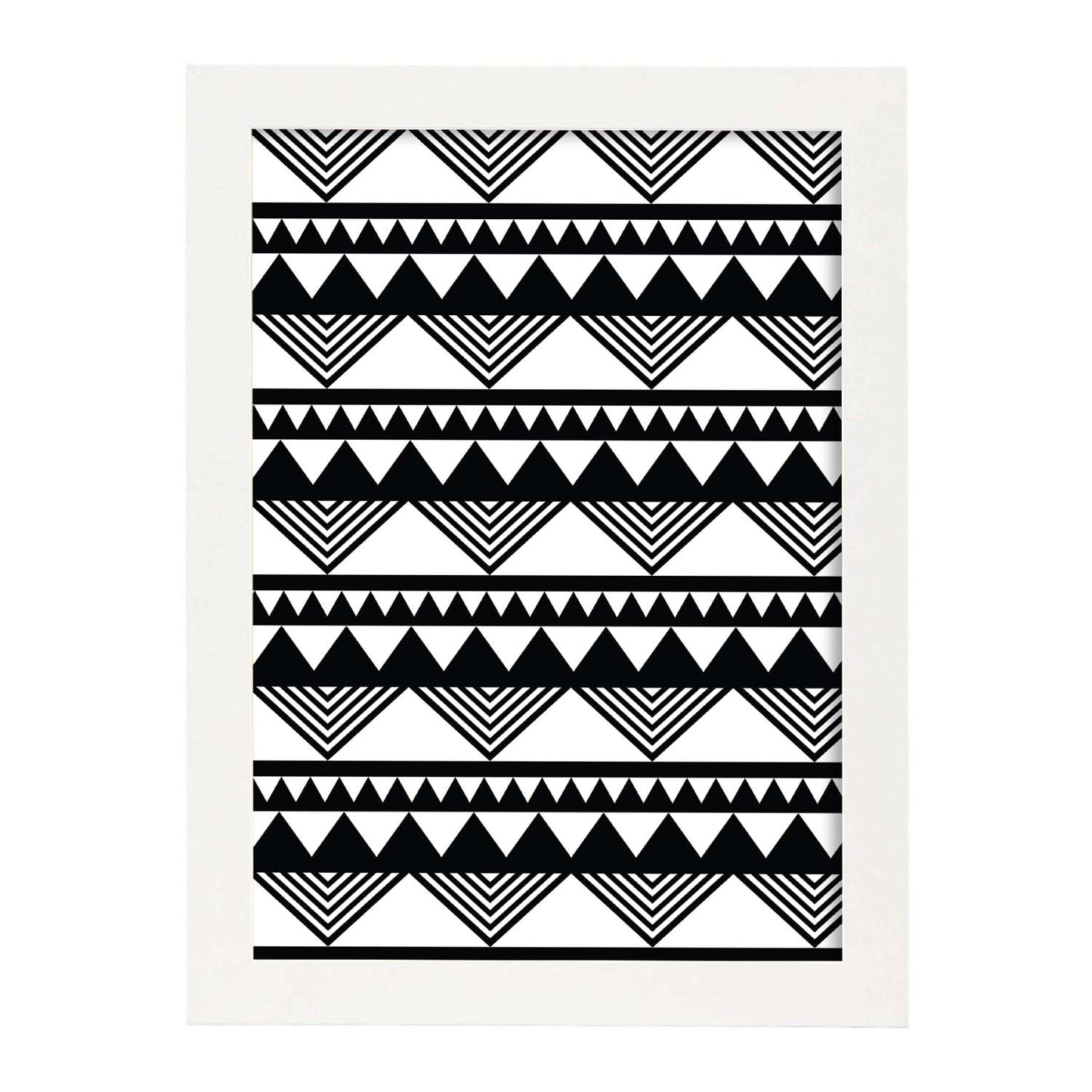 Poster con diseño estampado. Lámina Tribal 3, imágenes con patrones estampados.-Artwork-Nacnic-A3-Marco Blanco-Nacnic Estudio SL