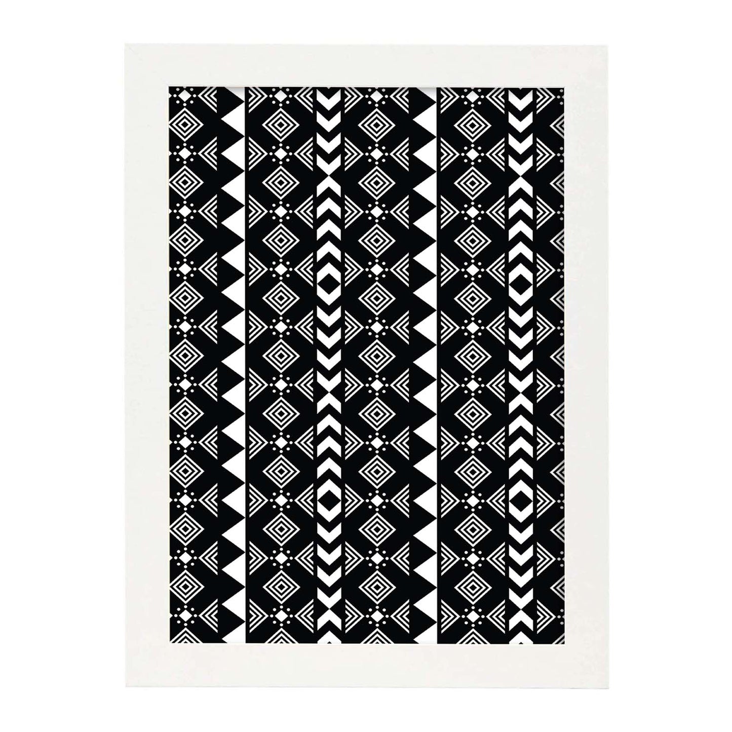 Poster con diseño estampado. Lámina Tribal, imágenes con patrones estampados.-Artwork-Nacnic-A3-Marco Blanco-Nacnic Estudio SL