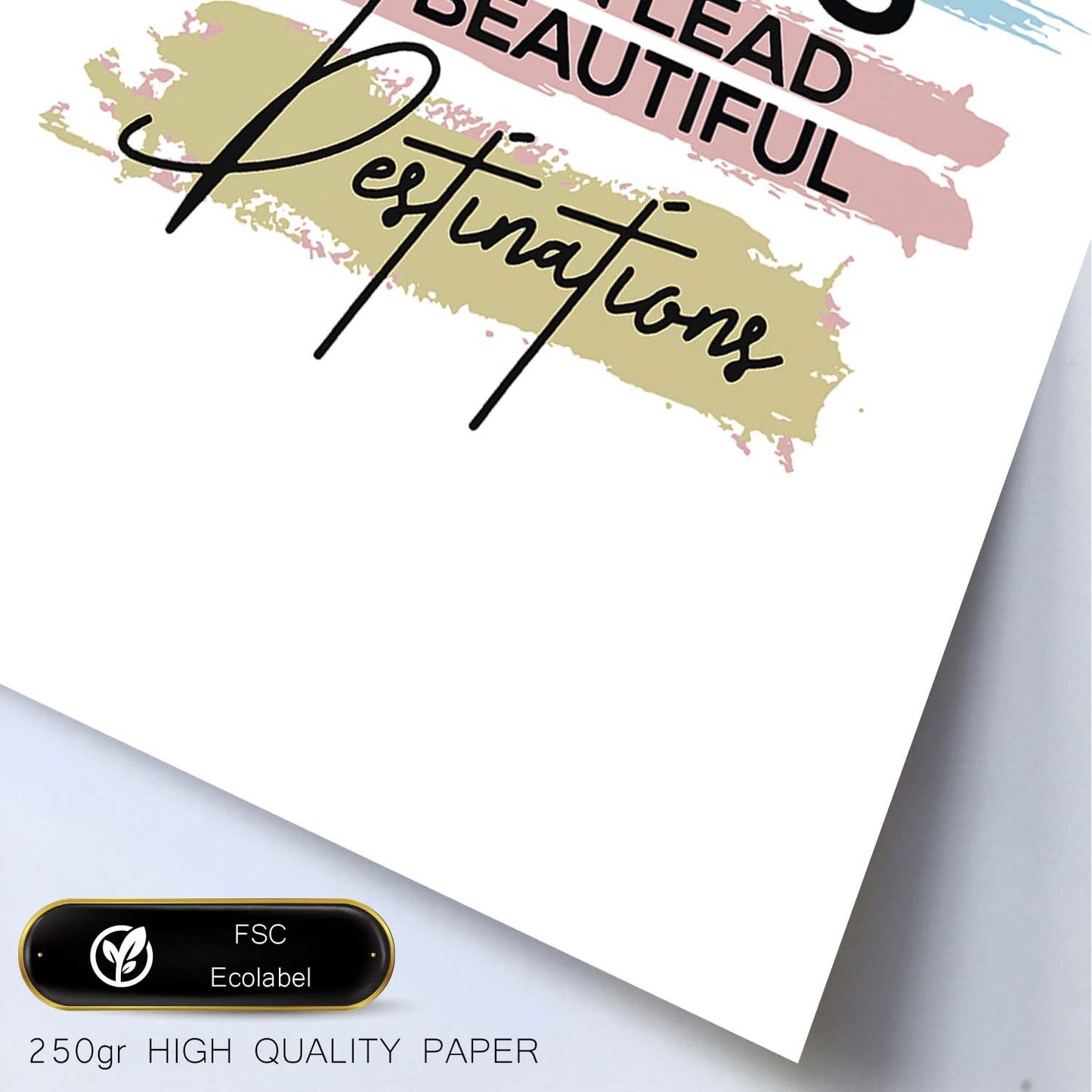 Poster con frase inspiracional. Lámina de decoración 'Caminos diferentes' con frases motivadoras y llenas de energia.-Artwork-Nacnic-Nacnic Estudio SL