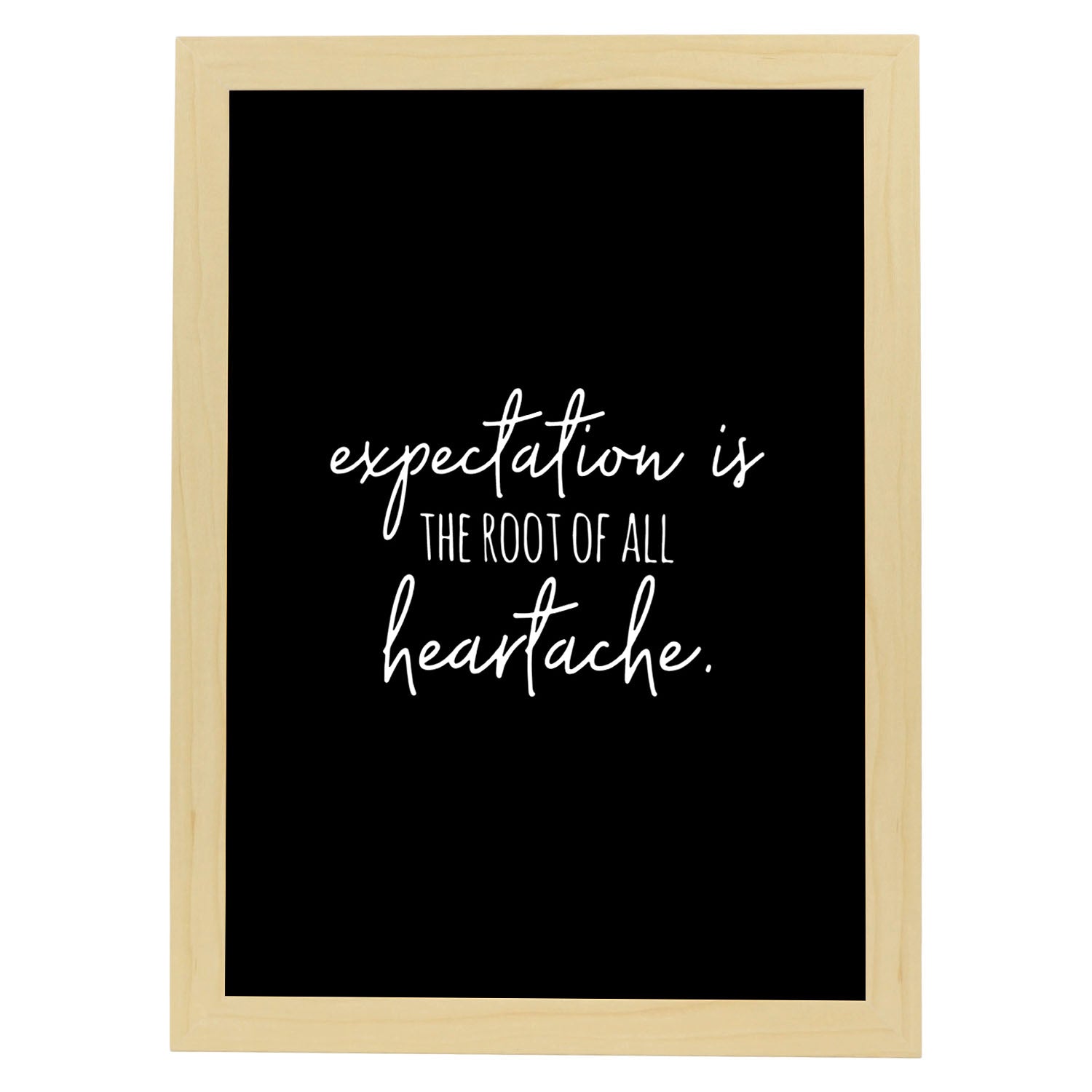 Poster con frase inspiracional. Lámina de decoración 'Expectacion' con frases motivadoras y llenas de energia.-Artwork-Nacnic-A3-Marco Madera clara-Nacnic Estudio SL