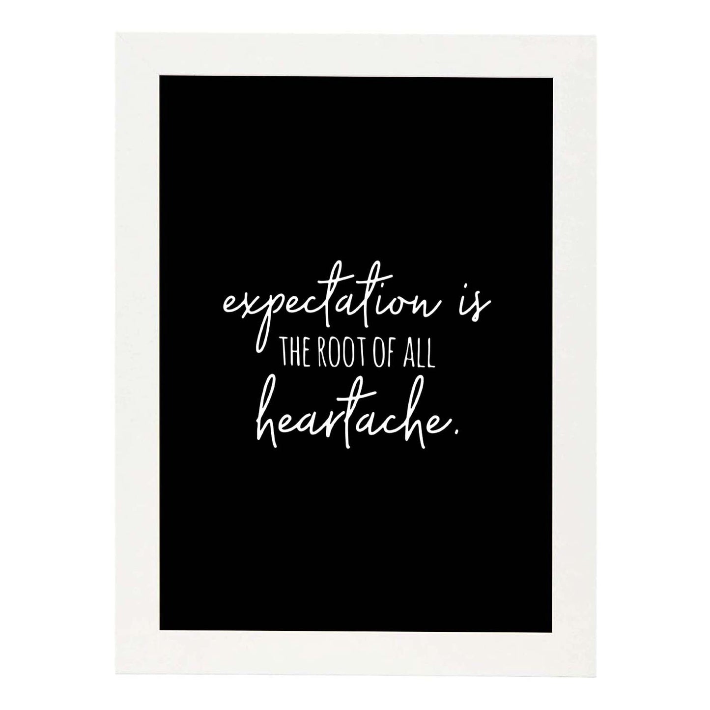 Poster con frase inspiracional. Lámina de decoración 'Expectacion' con frases motivadoras y llenas de energia.-Artwork-Nacnic-A4-Marco Blanco-Nacnic Estudio SL