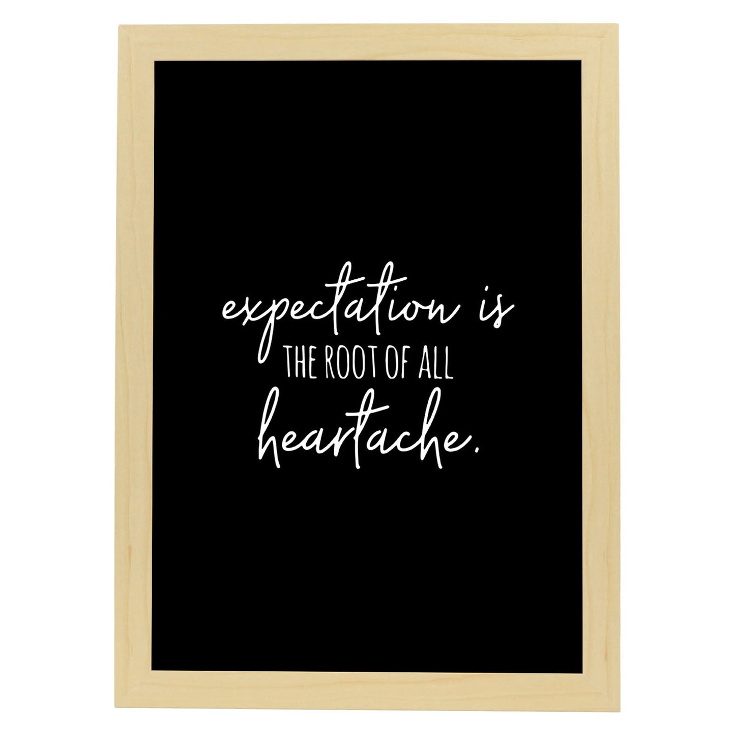 Poster con frase inspiracional. Lámina de decoración 'Expectacion' con frases motivadoras y llenas de energia.-Artwork-Nacnic-A4-Marco Madera clara-Nacnic Estudio SL