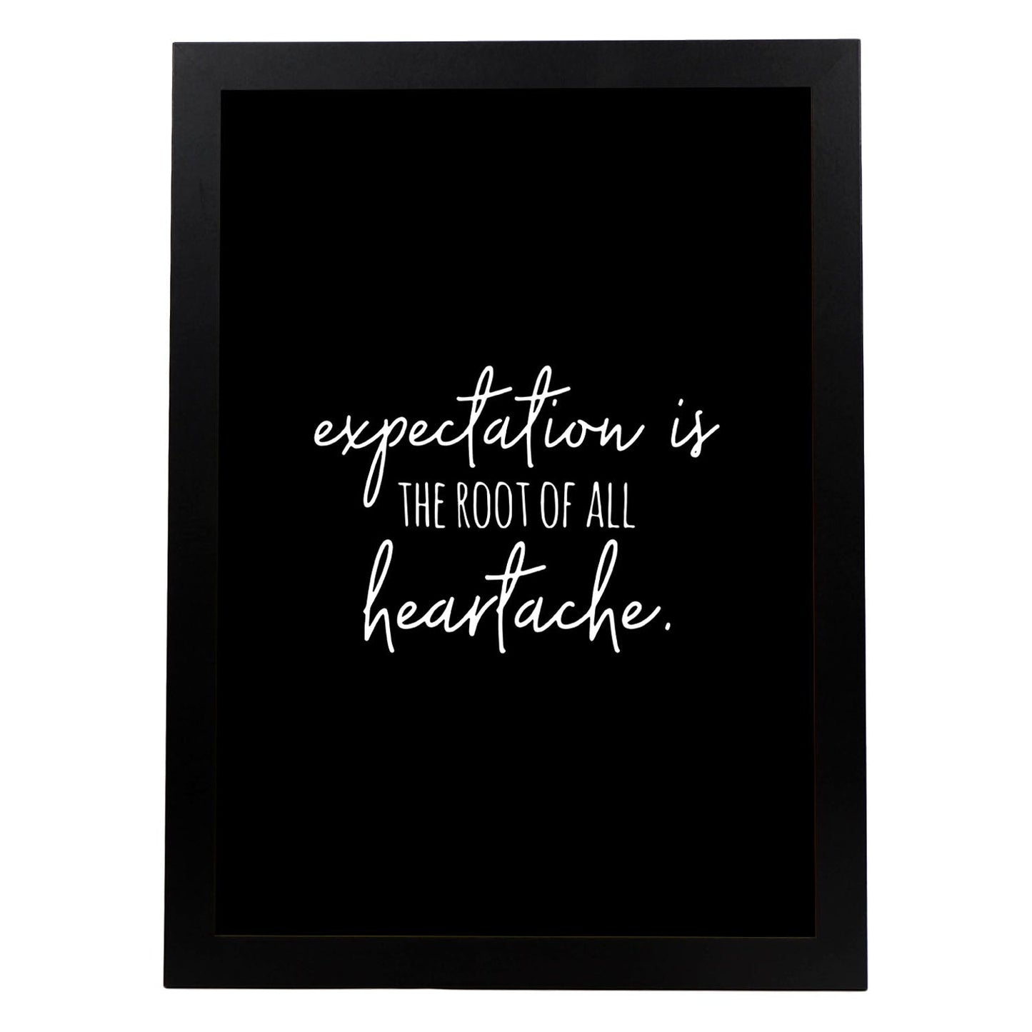 Poster con frase inspiracional. Lámina de decoración 'Expectacion' con frases motivadoras y llenas de energia.-Artwork-Nacnic-A4-Marco Negro-Nacnic Estudio SL