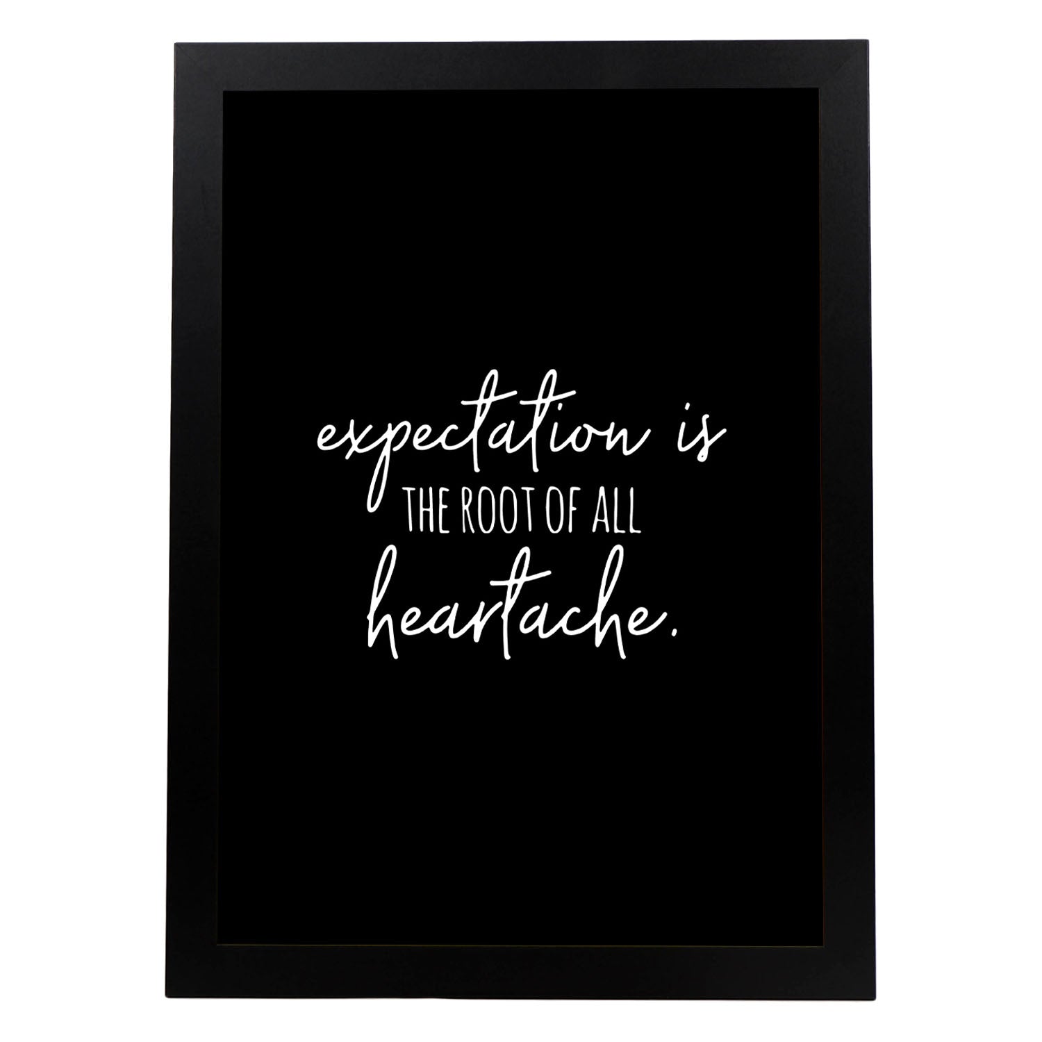 Poster con frase inspiracional. Lámina de decoración 'Expectacion' con frases motivadoras y llenas de energia.-Artwork-Nacnic-A4-Marco Negro-Nacnic Estudio SL
