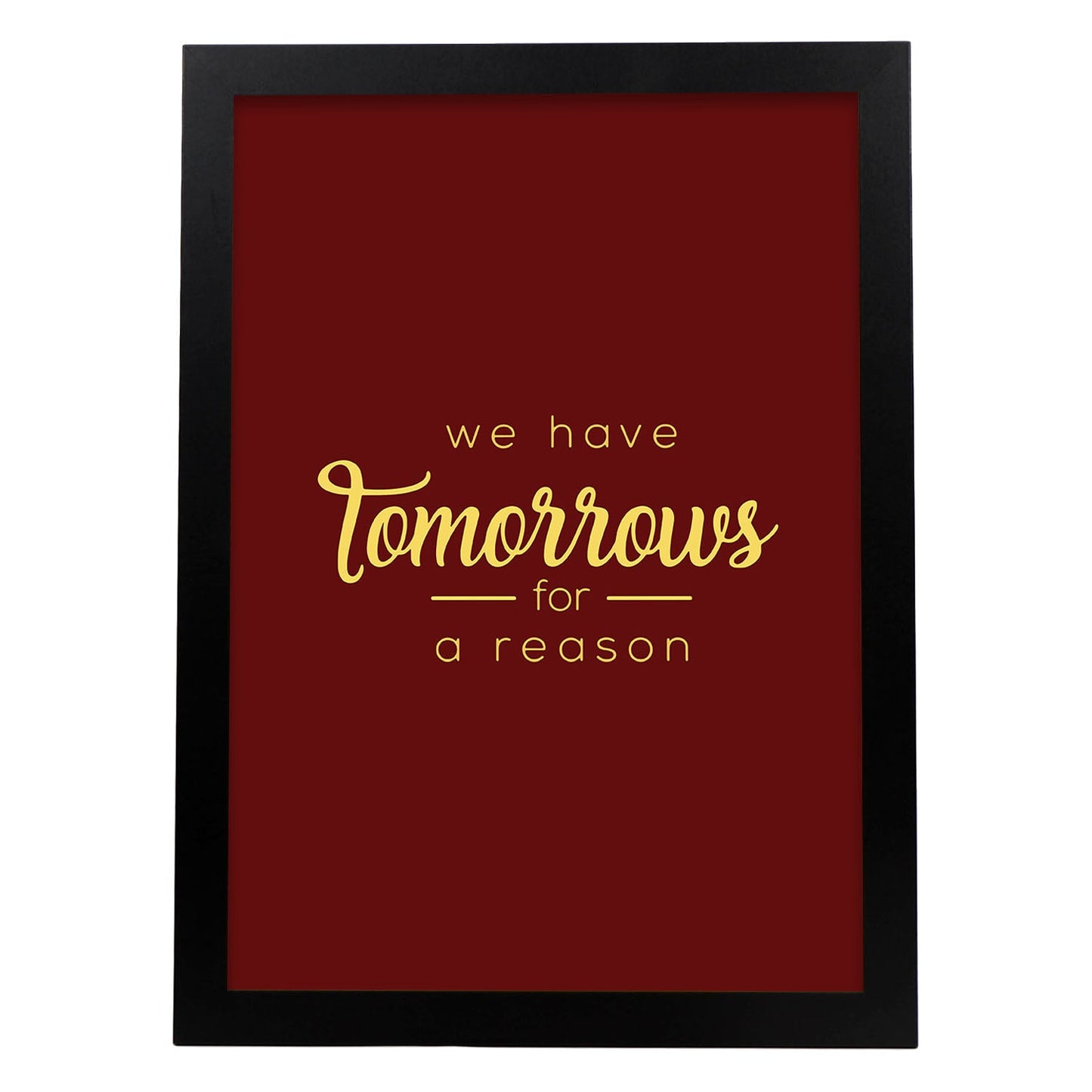 Poster con frase inspiracional. Lámina de decoración 'Mañana' con frases motivadoras y llenas de energia.-Artwork-Nacnic-A3-Marco Negro-Nacnic Estudio SL