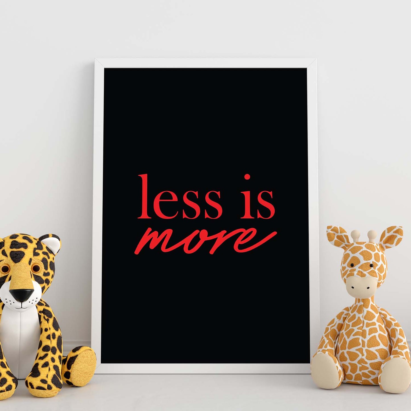 Poster con frase inspiracional. Lámina de decoración 'Menos es más' con frases motivadoras y llenas de energia.-Artwork-Nacnic-Nacnic Estudio SL