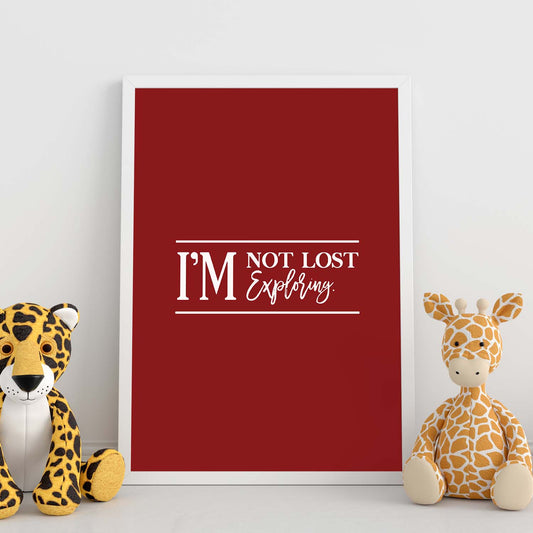 Poster con frase inspiracional. Lámina de decoración 'No estoy perdido' con frases motivadoras y llenas de energia.-Artwork-Nacnic-Nacnic Estudio SL