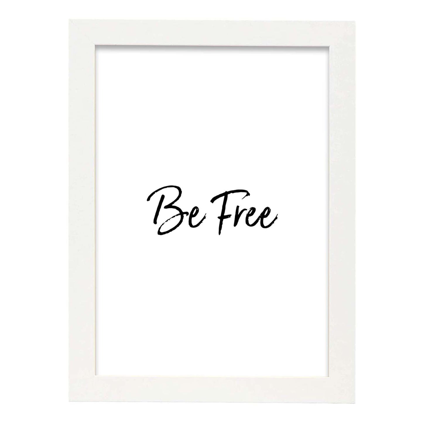 Poster con frase inspiracional. Lámina de decoración 'Se libre' con frases motivadoras y llenas de energia.-Artwork-Nacnic-A4-Marco Blanco-Nacnic Estudio SL