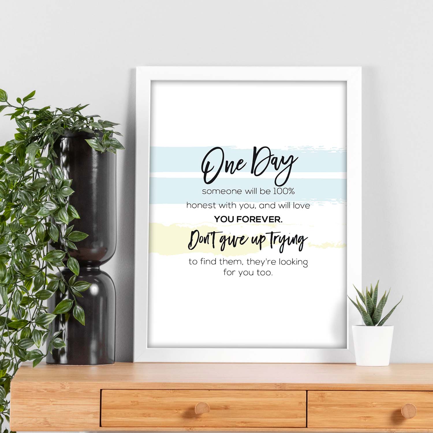 Poster con frase inspiracional. Lámina de decoración 'Un dia' con frases motivadoras y llenas de energia.-Artwork-Nacnic-Nacnic Estudio SL