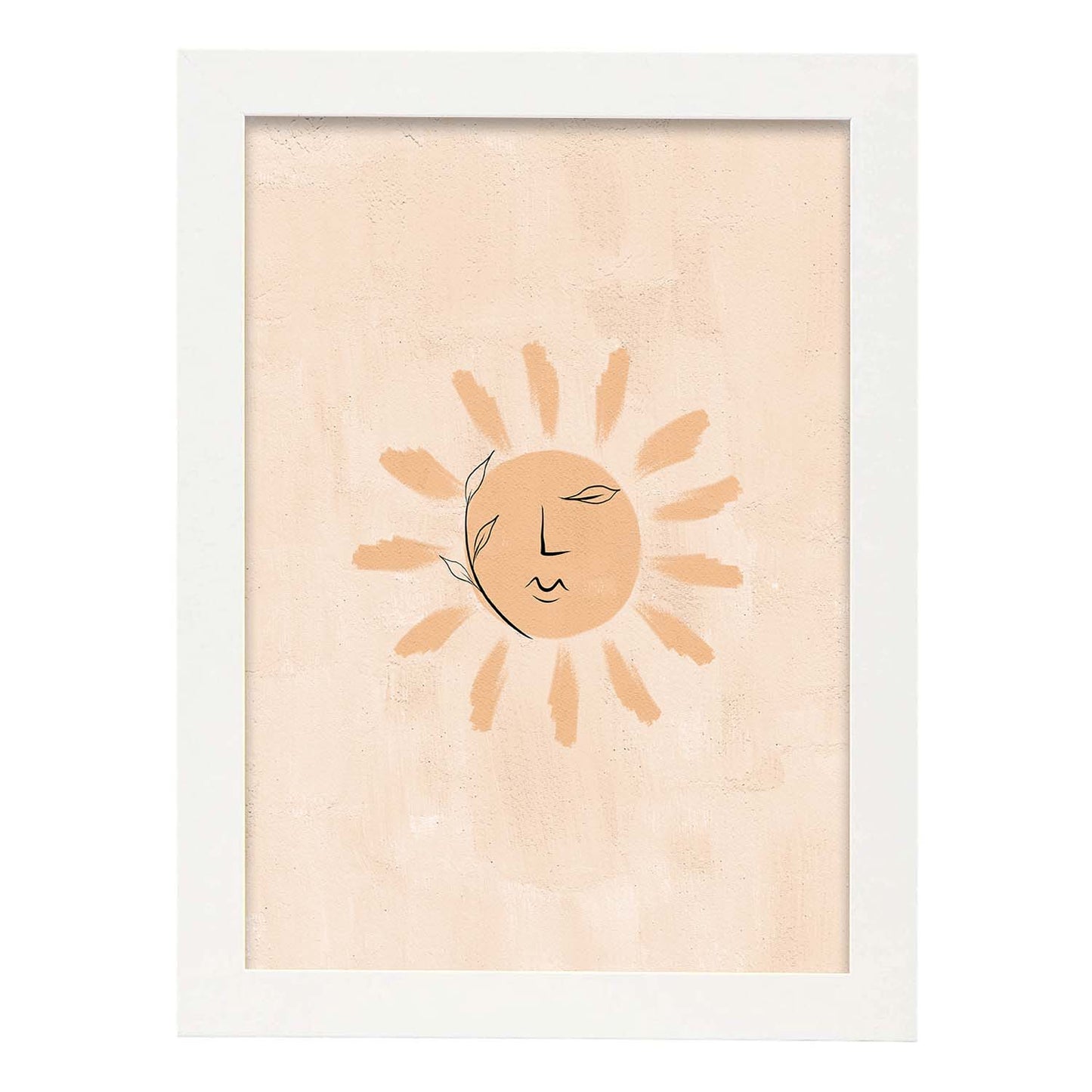 Poster con ilustracion de mujer. Dibujos con formas, caras, cuerpos y gestos de mujeres. 'Mujeres 10'.-Artwork-Nacnic-A4-Marco Blanco-Nacnic Estudio SL