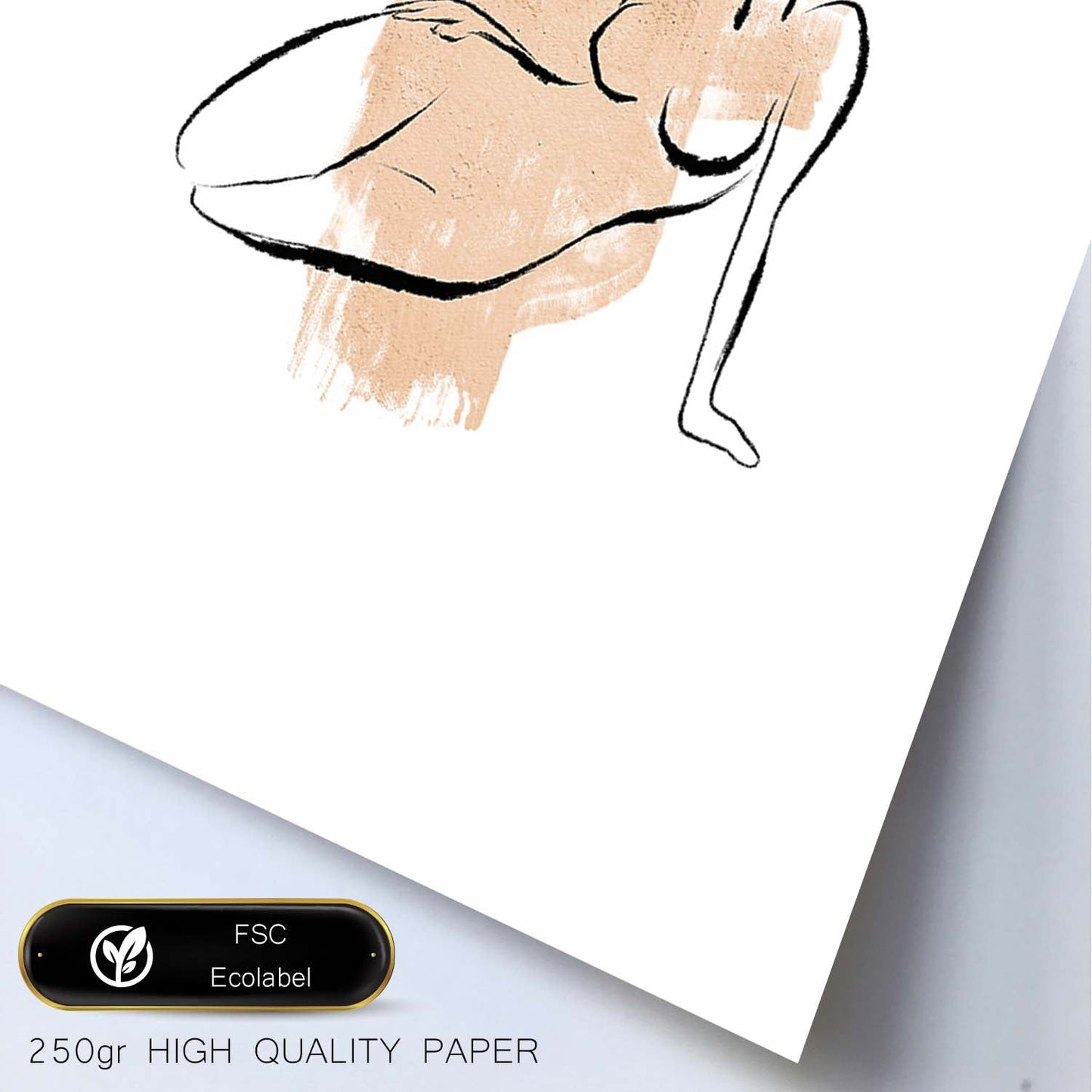 Poster con ilustracion de mujer. Dibujos con formas, caras, cuerpos y gestos de mujeres. 'Mujeres 14'.-Artwork-Nacnic-Nacnic Estudio SL