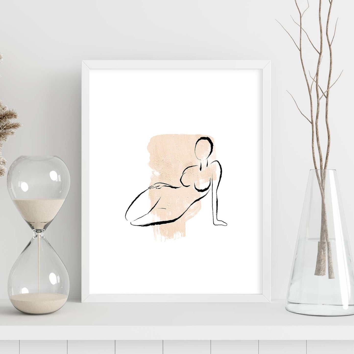 Poster con ilustracion de mujer. Dibujos con formas, caras, cuerpos y gestos de mujeres. 'Mujeres 14'.-Artwork-Nacnic-Nacnic Estudio SL