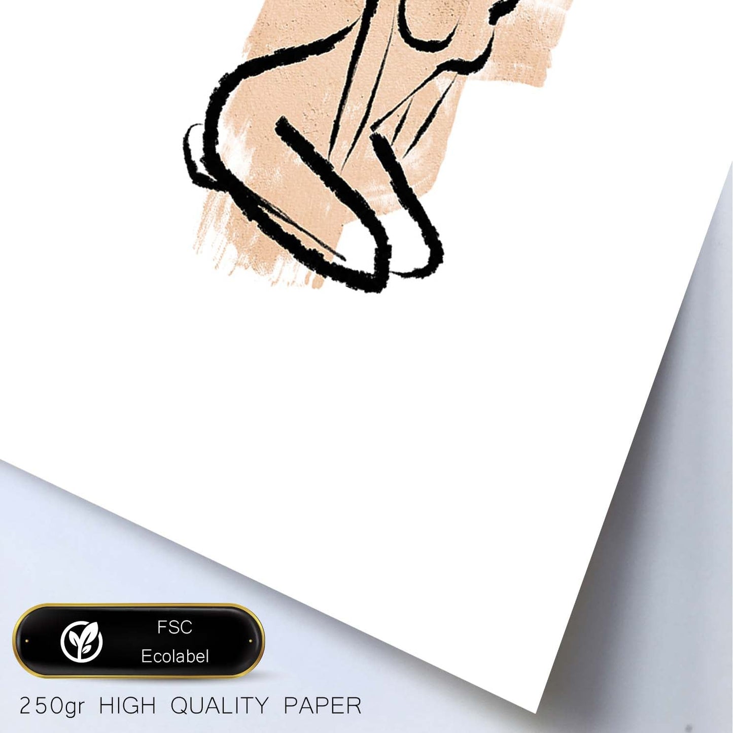 Poster con ilustracion de mujer. Dibujos con formas, caras, cuerpos y gestos de mujeres. 'Mujeres 16'.-Artwork-Nacnic-Nacnic Estudio SL