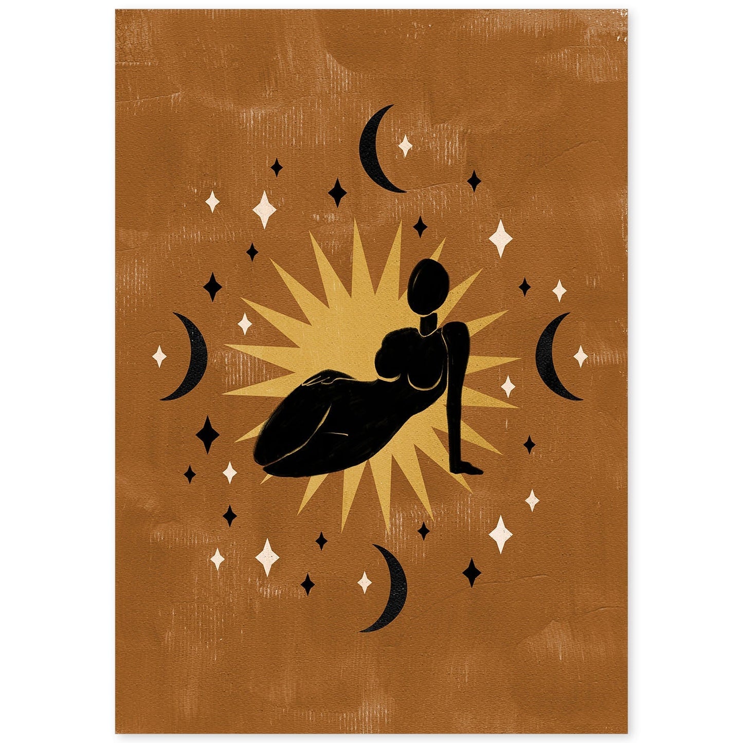 Poster con ilustracion de mujer. Dibujos con formas, caras, cuerpos y gestos de mujeres. 'Mujeres 1'.-Artwork-Nacnic-A4-Sin marco-Nacnic Estudio SL