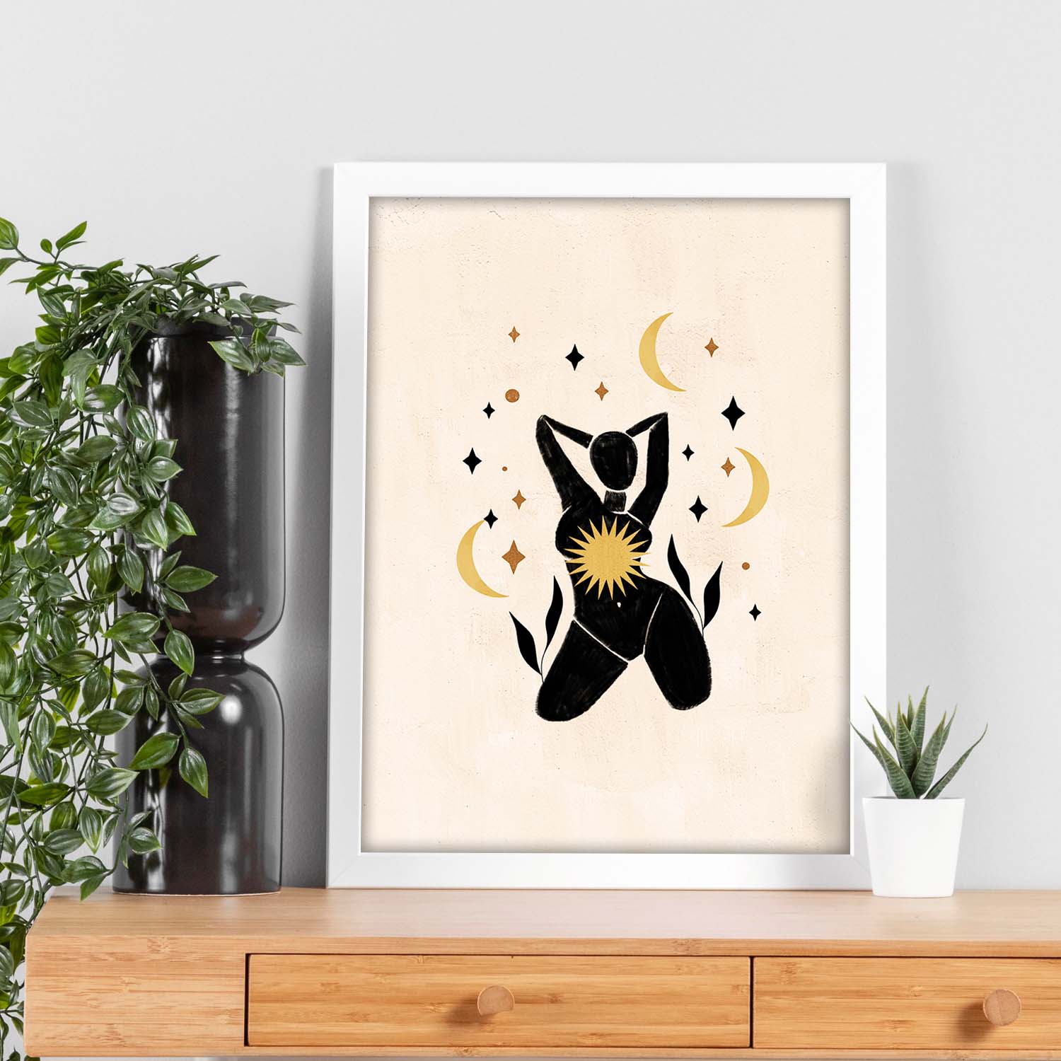 Poster con ilustracion de mujer. Dibujos con formas, caras, cuerpos y gestos de mujeres. 'Mujeres 22'.-Artwork-Nacnic-Nacnic Estudio SL