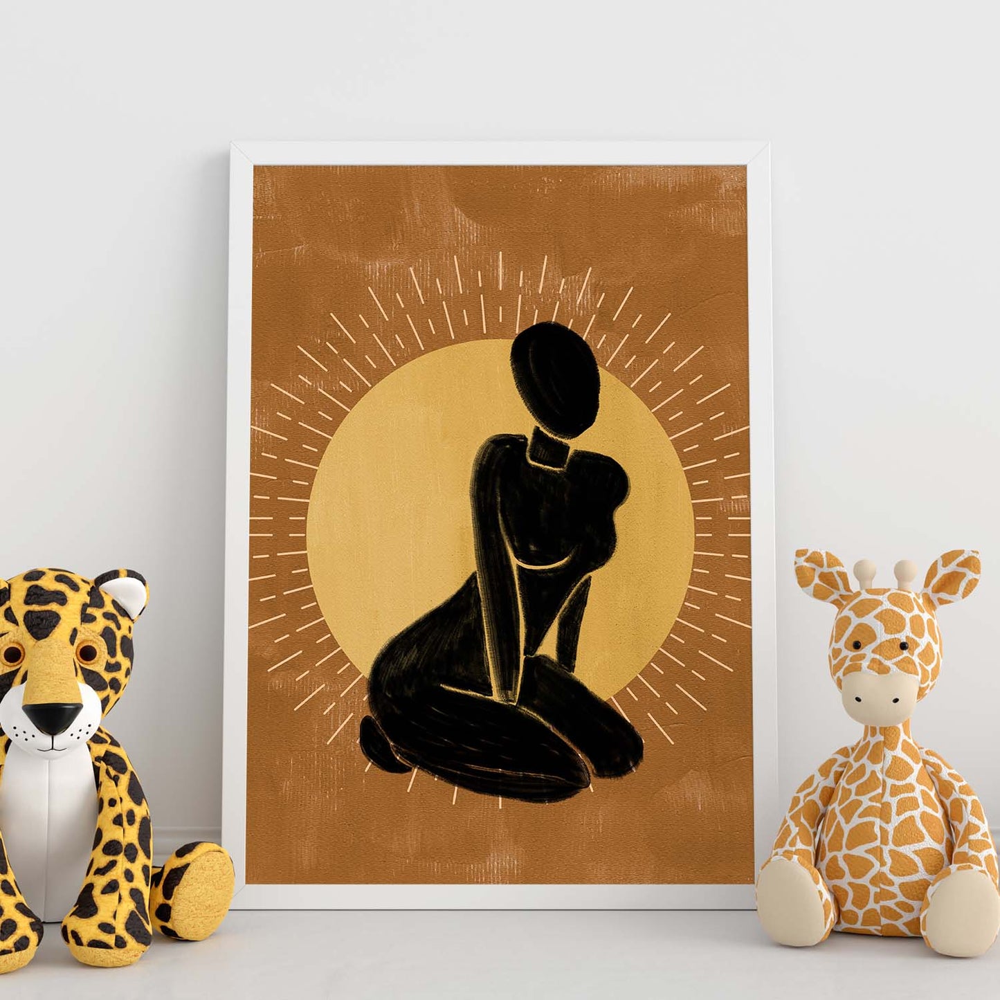 Poster con ilustracion de mujer. Dibujos con formas, caras, cuerpos y gestos de mujeres. 'Mujeres 3'.-Artwork-Nacnic-Nacnic Estudio SL