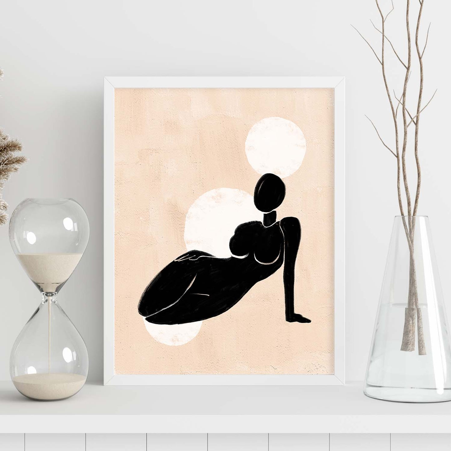 Poster con ilustracion de mujer. Dibujos con formas, caras, cuerpos y gestos de mujeres. 'Mujeres 8'.-Artwork-Nacnic-Nacnic Estudio SL