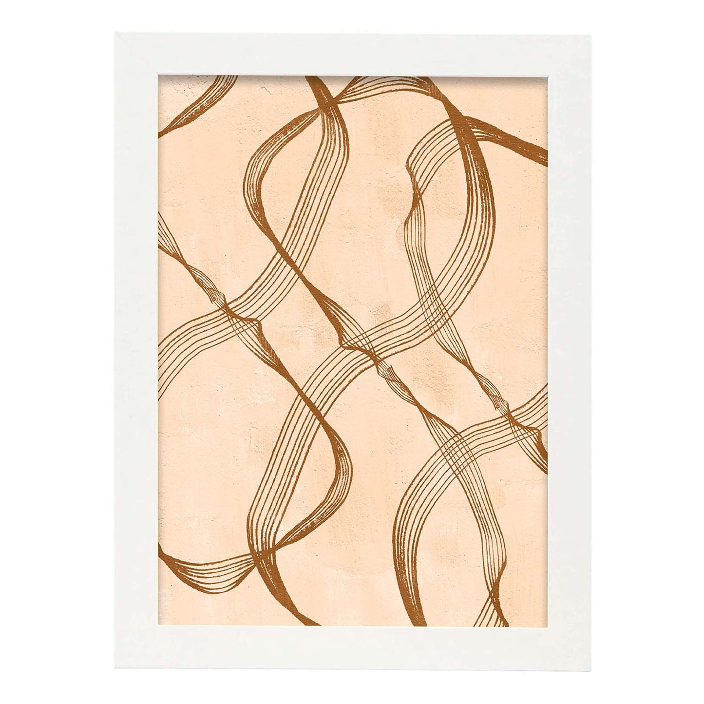 Poster con imágenes abstractas de cuadros. Lámina de exhibición de arte. 'Abstracto 13-Artwork-Nacnic-A3-Marco Blanco-Nacnic Estudio SL