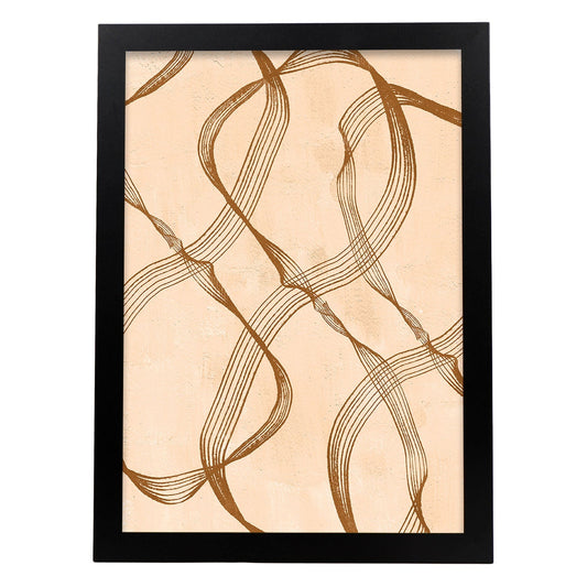 Poster con imágenes abstractas de cuadros. Lámina de exhibición de arte. 'Abstracto 13-Artwork-Nacnic-A4-Marco Negro-Nacnic Estudio SL