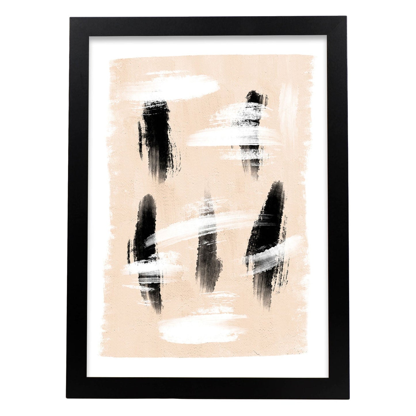 Poster con imágenes abstractas de cuadros. Lámina de exhibición de arte. 'Abstracto 16-Artwork-Nacnic-A3-Marco Negro-Nacnic Estudio SL