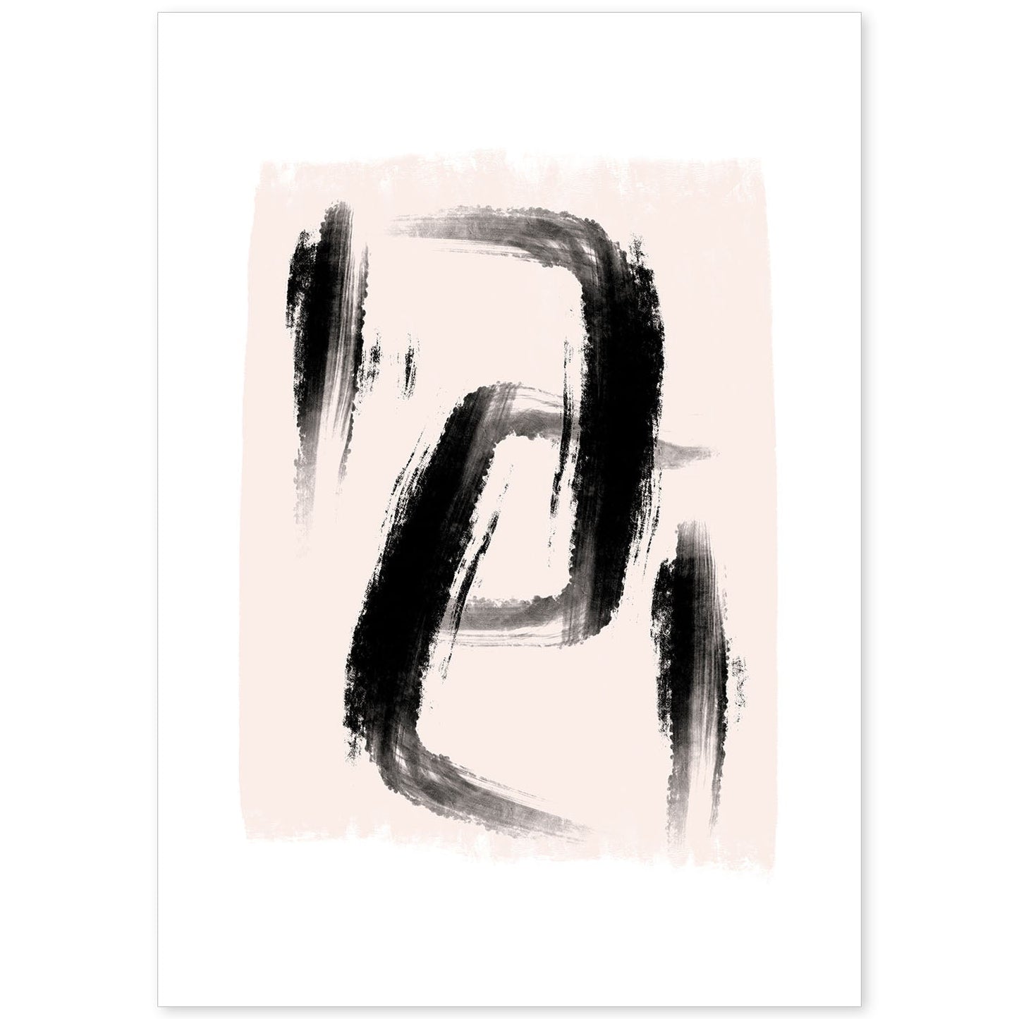 Poster con imágenes abstractas de cuadros. Lámina de exhibición de arte. 'Abstracto 19-Artwork-Nacnic-A4-Sin marco-Nacnic Estudio SL