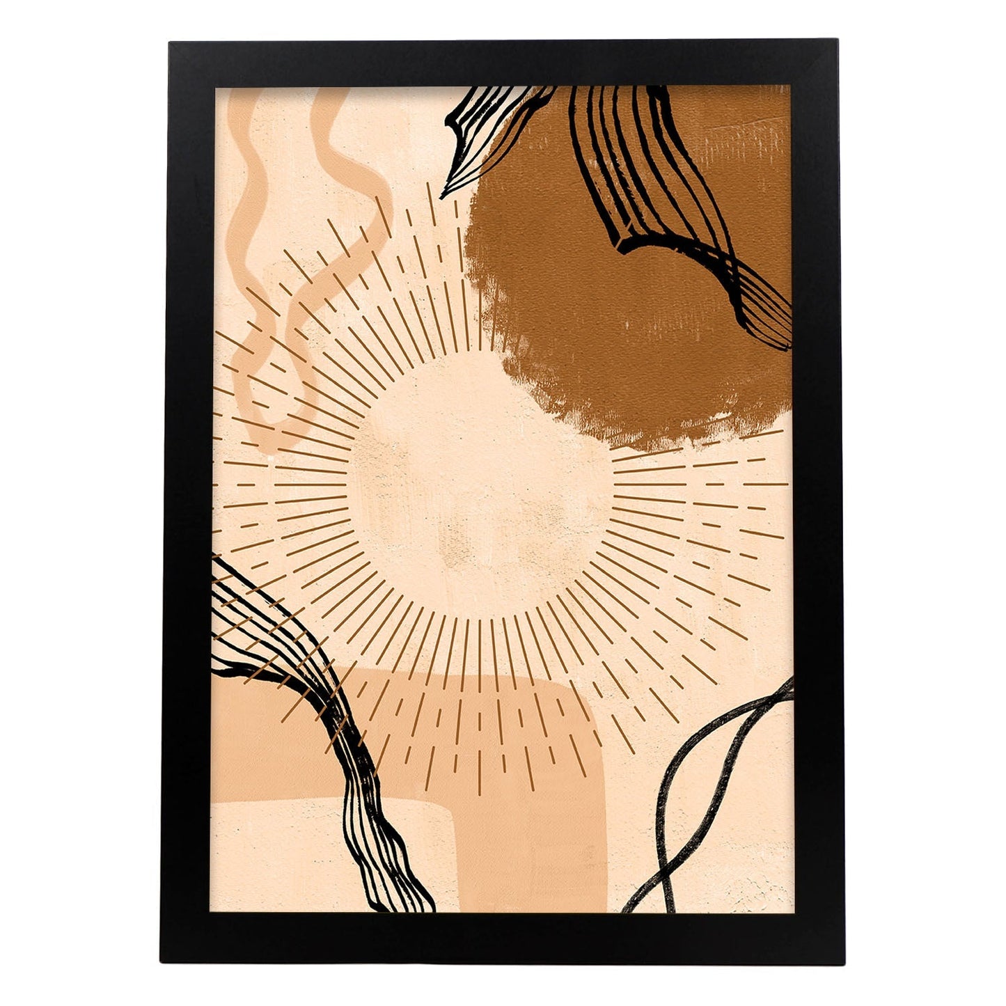 Poster con imágenes abstractas de cuadros. Lámina de exhibición de arte. 'Abstracto 26-Artwork-Nacnic-A3-Marco Negro-Nacnic Estudio SL
