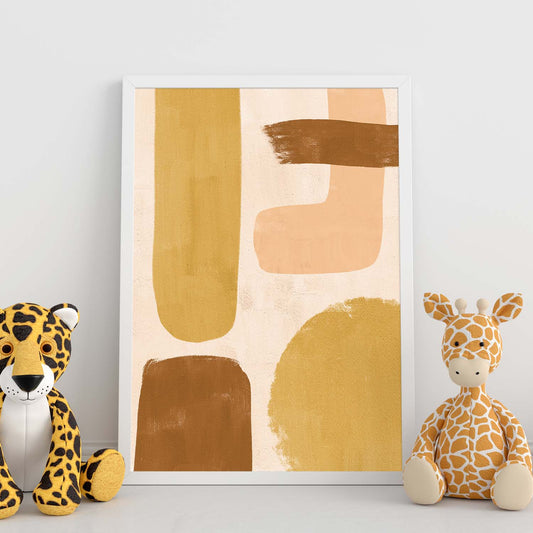 Poster con imágenes abstractas de cuadros. Lámina de exhibición de arte. 'Abstracto 4-Artwork-Nacnic-Nacnic Estudio SL