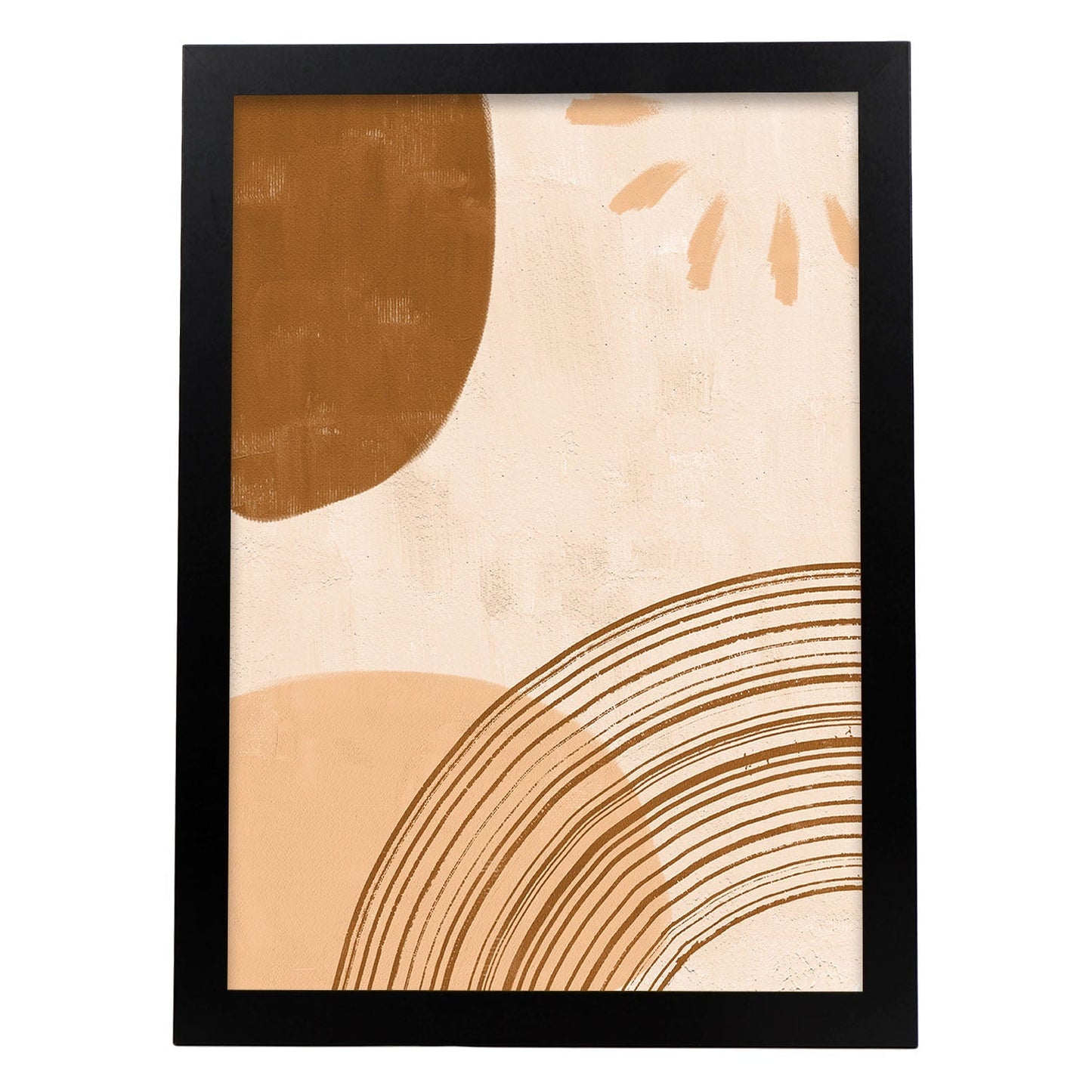 Poster con imágenes abstractas de cuadros. Lámina de exhibición de arte. 'Abstracto 5-Artwork-Nacnic-A4-Marco Negro-Nacnic Estudio SL