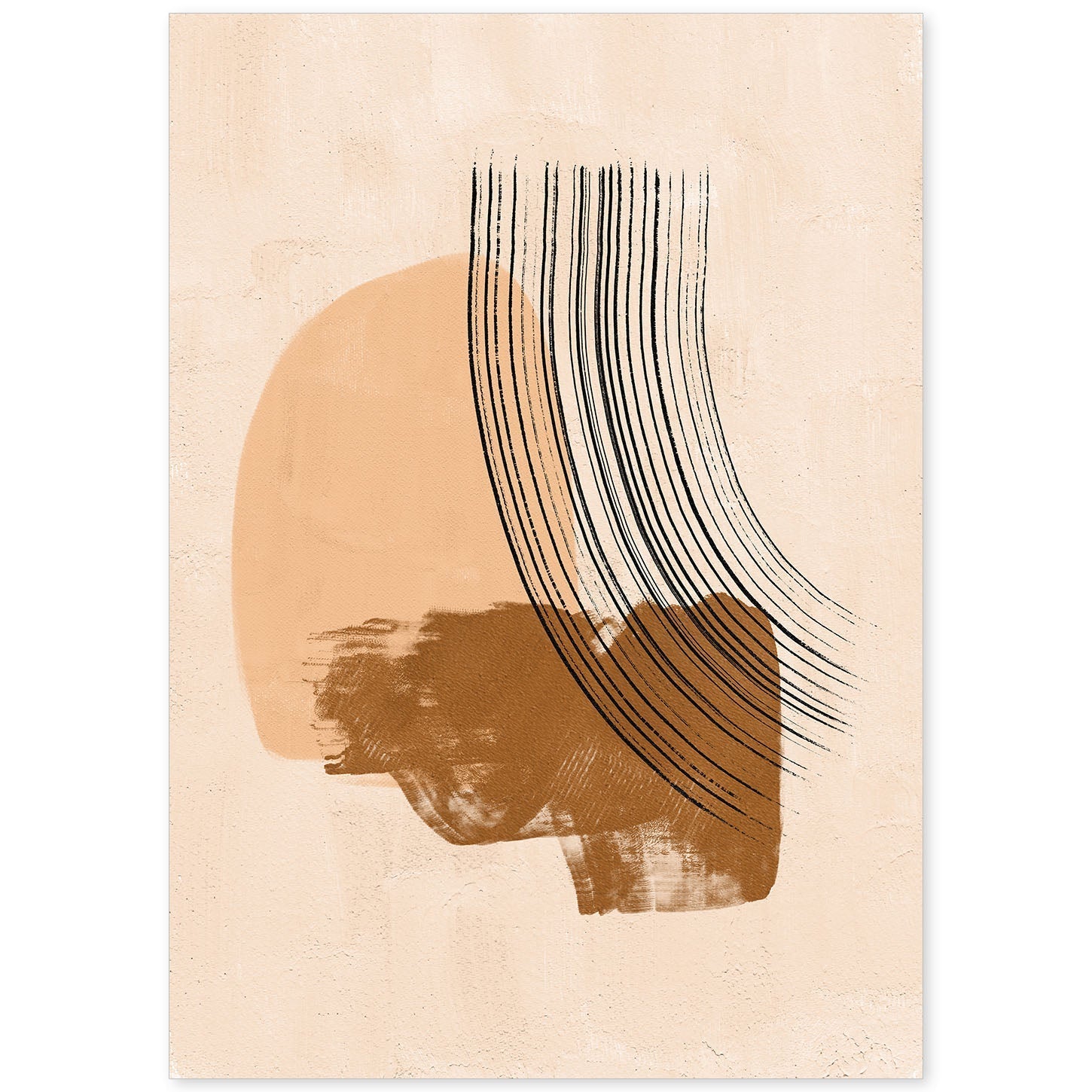 Poster con imágenes abstractas de cuadros. Lámina de exhibición de arte. 'Abstracto 8-Artwork-Nacnic-A4-Sin marco-Nacnic Estudio SL