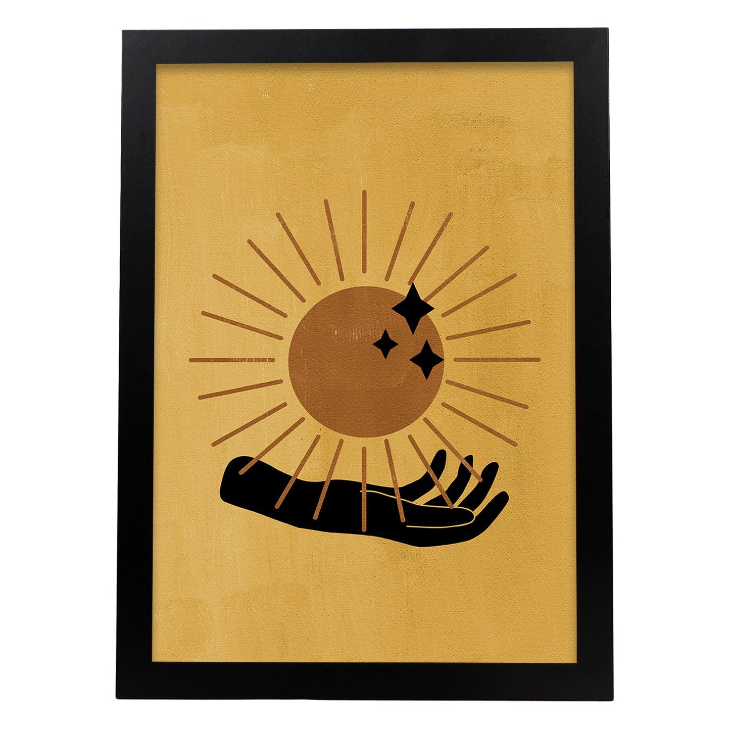Poster con imágenes místicas, con imágenes de soles y lunas. misticismo, esoterismo, y paganismo. 'Místico 11'.-Artwork-Nacnic-A3-Marco Negro-Nacnic Estudio SL