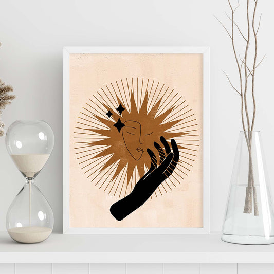 Poster con imágenes místicas, con imágenes de soles y lunas. misticismo, esoterismo, y paganismo. 'Místico 14'.-Artwork-Nacnic-Nacnic Estudio SL