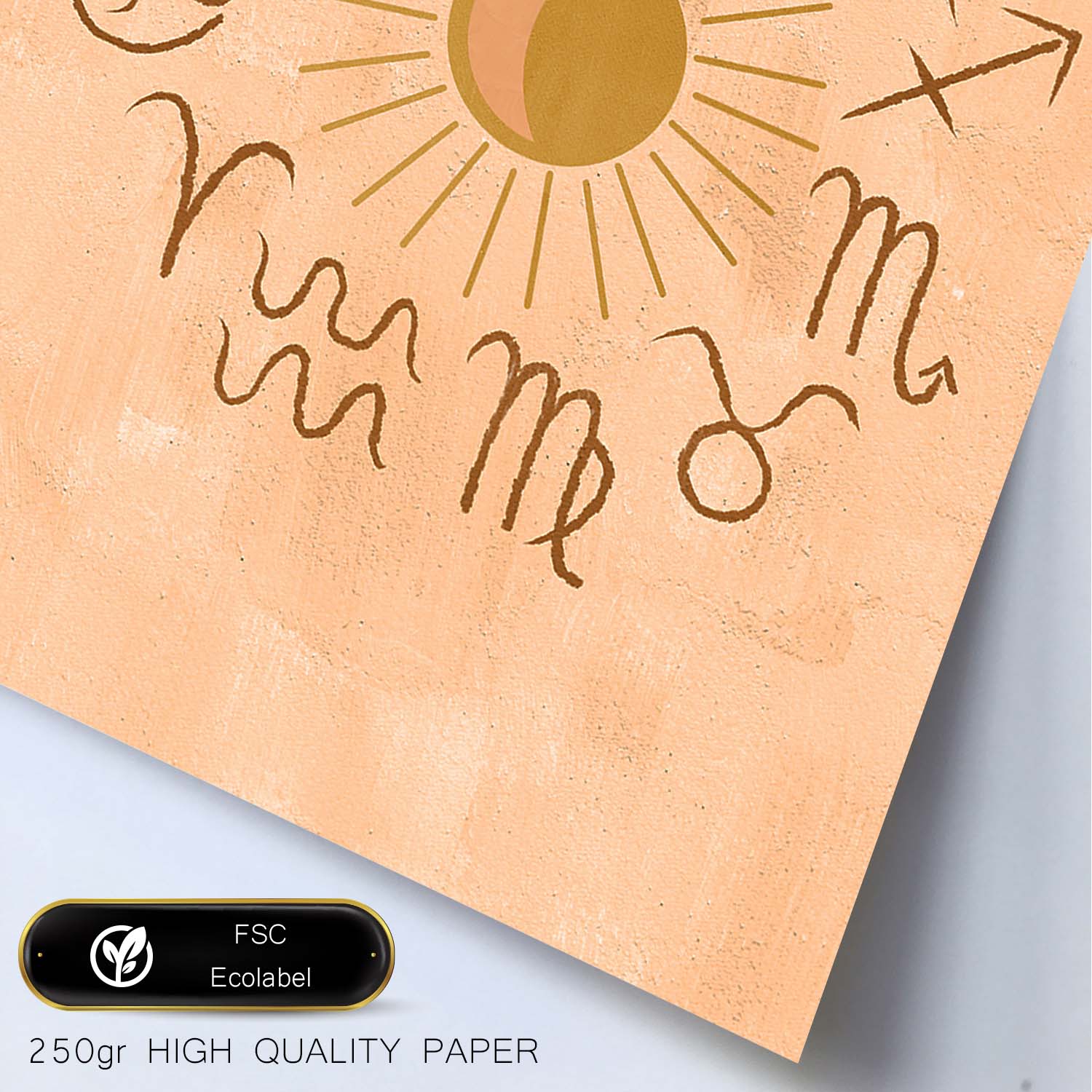 Poster con imágenes místicas, con imágenes de soles y lunas. misticismo, esoterismo, y paganismo. 'Místico 17'.-Artwork-Nacnic-Nacnic Estudio SL