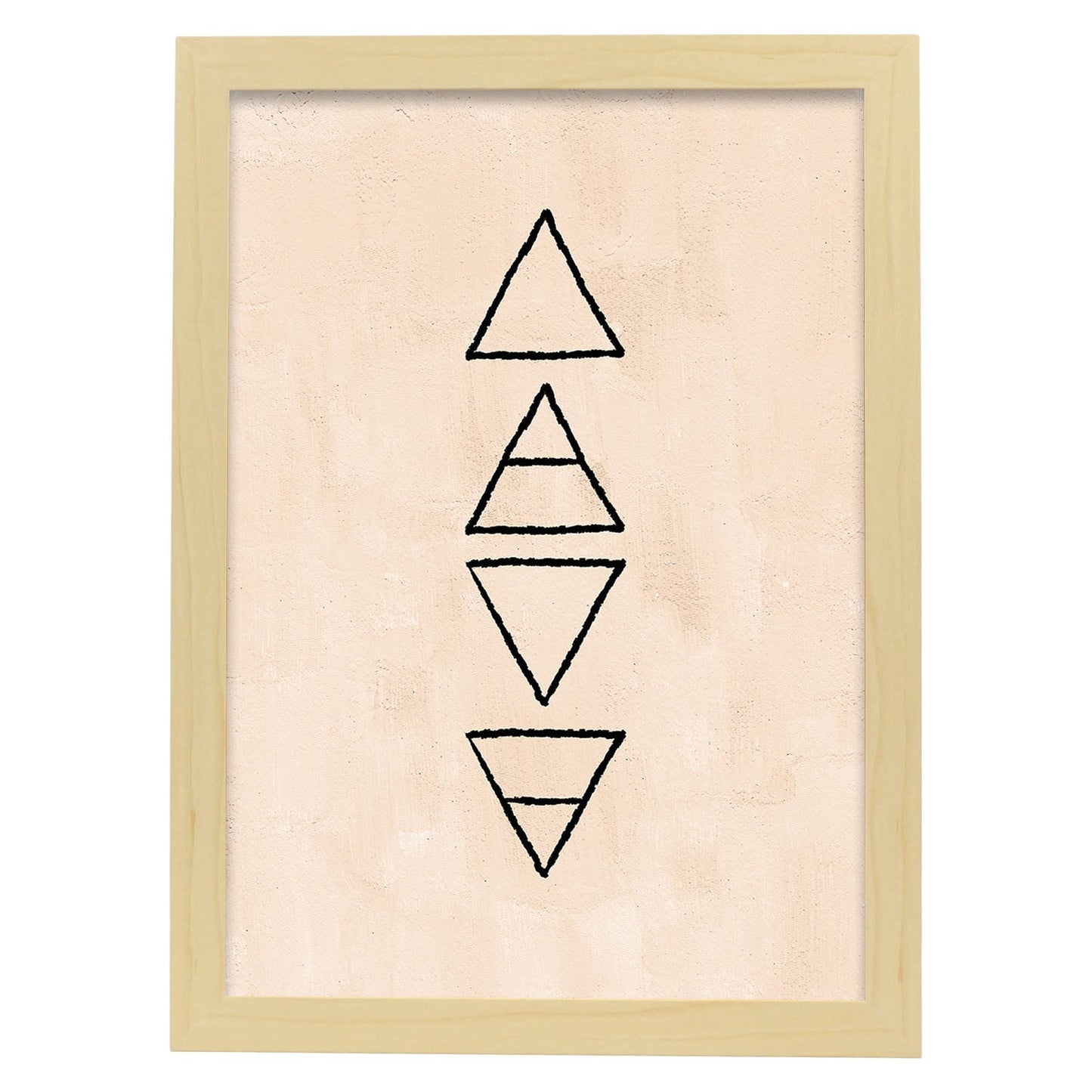 Poster con imágenes místicas, con imágenes de soles y lunas. misticismo, esoterismo, y paganismo. 'Místico 18'.-Artwork-Nacnic-A3-Marco Madera clara-Nacnic Estudio SL