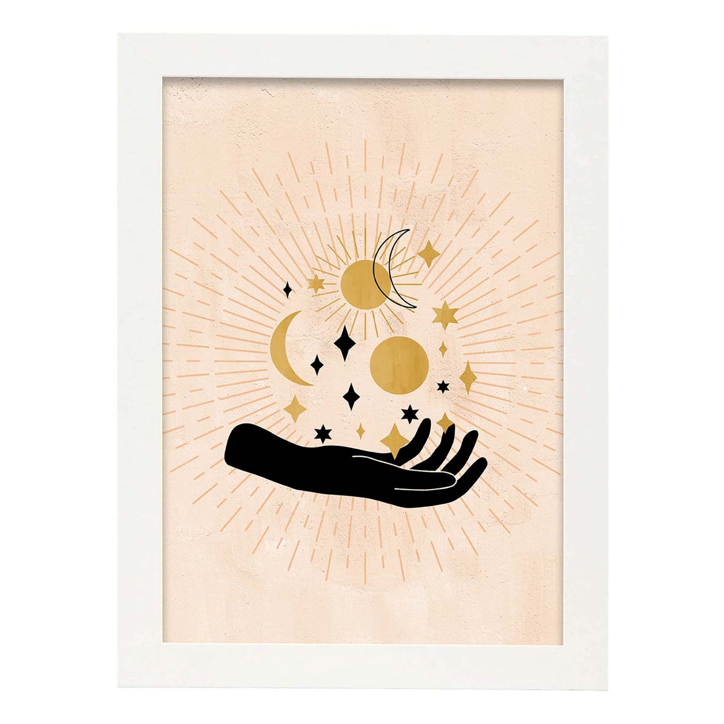 Poster con imágenes místicas, con imágenes de soles y lunas. misticismo, esoterismo, y paganismo. 'Místico 5'.-Artwork-Nacnic-A3-Marco Blanco-Nacnic Estudio SL