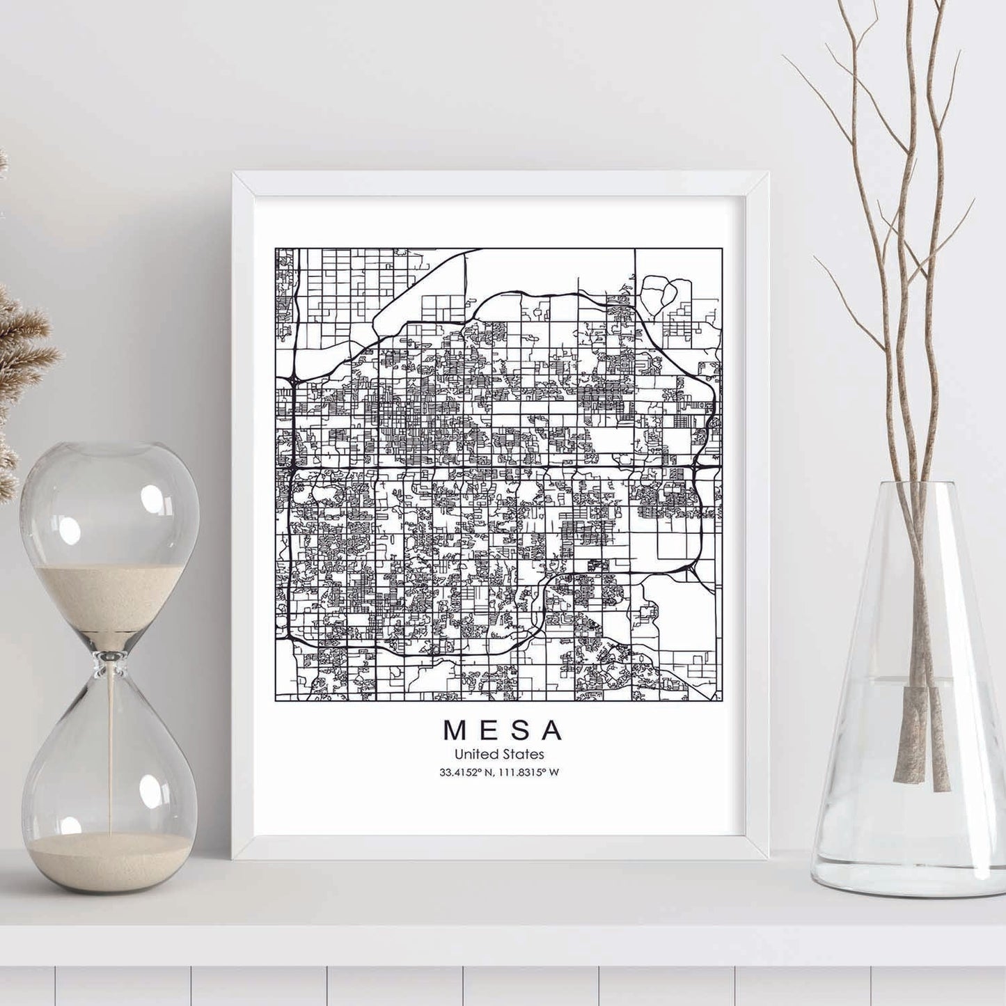 Poster con mapa de Mesa. Lámina de Estados Unidos, con imágenes de mapas y carreteras-Artwork-Nacnic-Nacnic Estudio SL