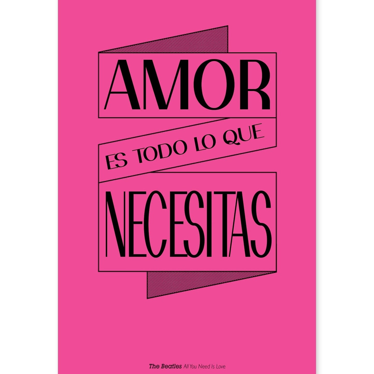 Poster con mensaje feliz. Lámina Amor es todo lo que necesitas.-Artwork-Nacnic-A4-Sin marco-Nacnic Estudio SL