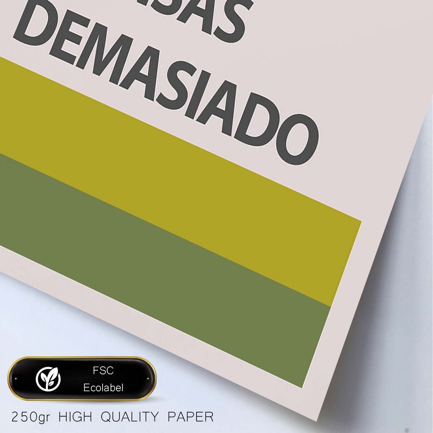 Poster con mensaje feliz. Lámina Creo que piensas demasiado.-Artwork-Nacnic-Nacnic Estudio SL