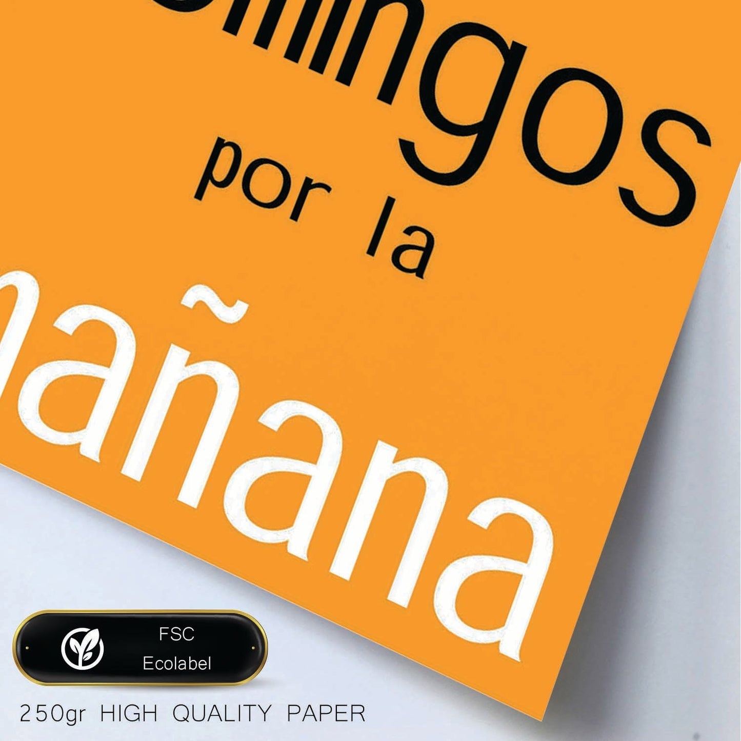 Poster con mensaje feliz. Lámina Dios bendiga los domingos.-Artwork-Nacnic-Nacnic Estudio SL