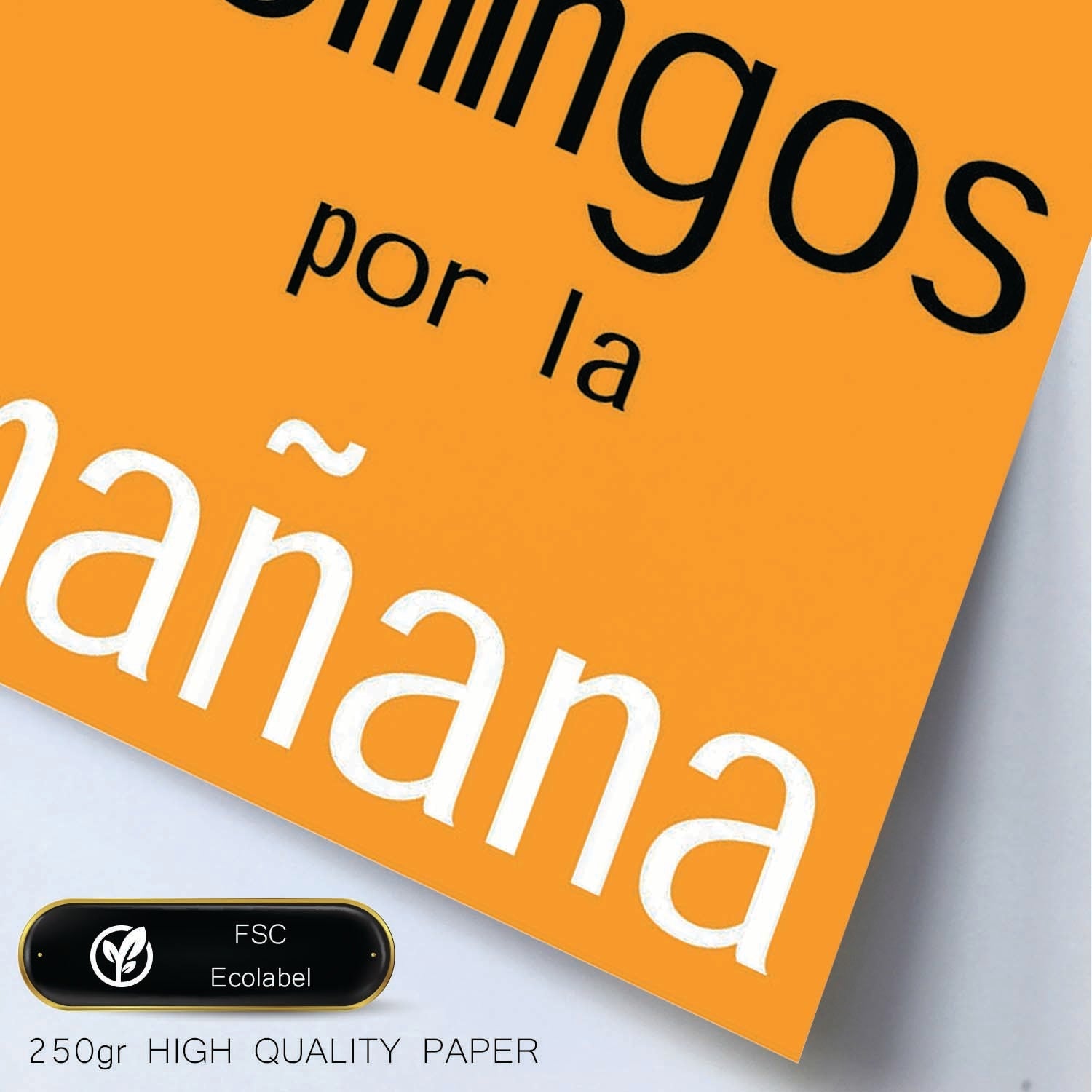 Poster con mensaje feliz. Lámina Dios bendiga los domingos.-Artwork-Nacnic-Nacnic Estudio SL