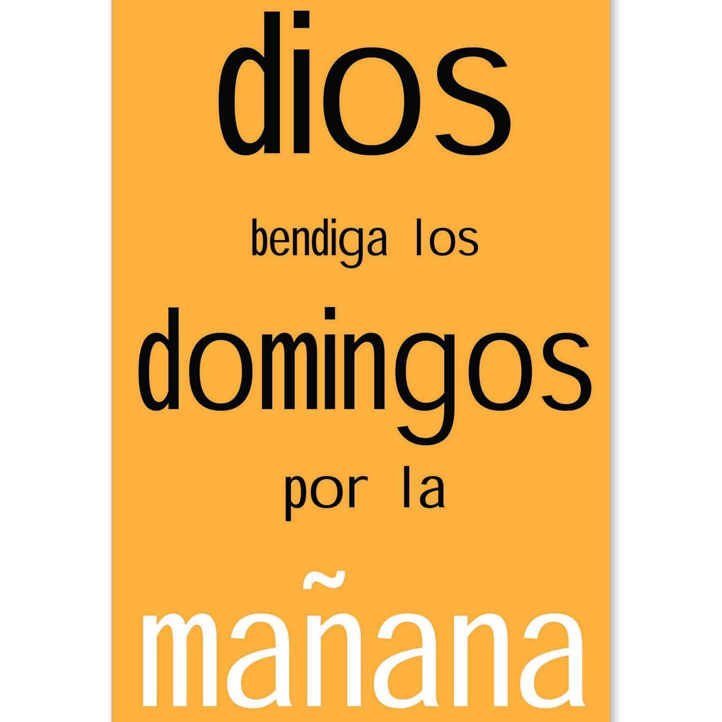 Poster con mensaje feliz. Lámina Dios bendiga los domingos.-Artwork-Nacnic-A4-Sin marco-Nacnic Estudio SL