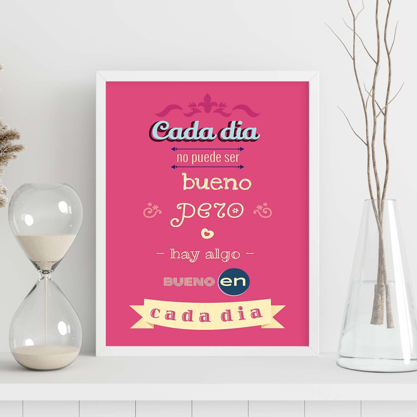 Poster con mensaje feliz. Lámina El amor lo puede todo.-Artwork-Nacnic-Nacnic Estudio SL
