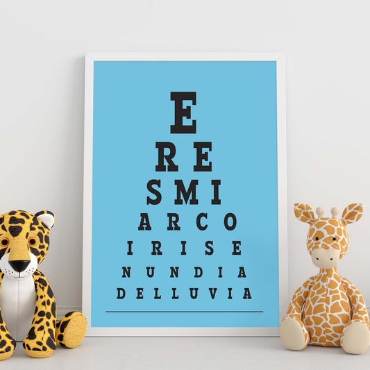 Poster con mensaje feliz. Lámina Eres mi arco iris.-Artwork-Nacnic-Nacnic Estudio SL