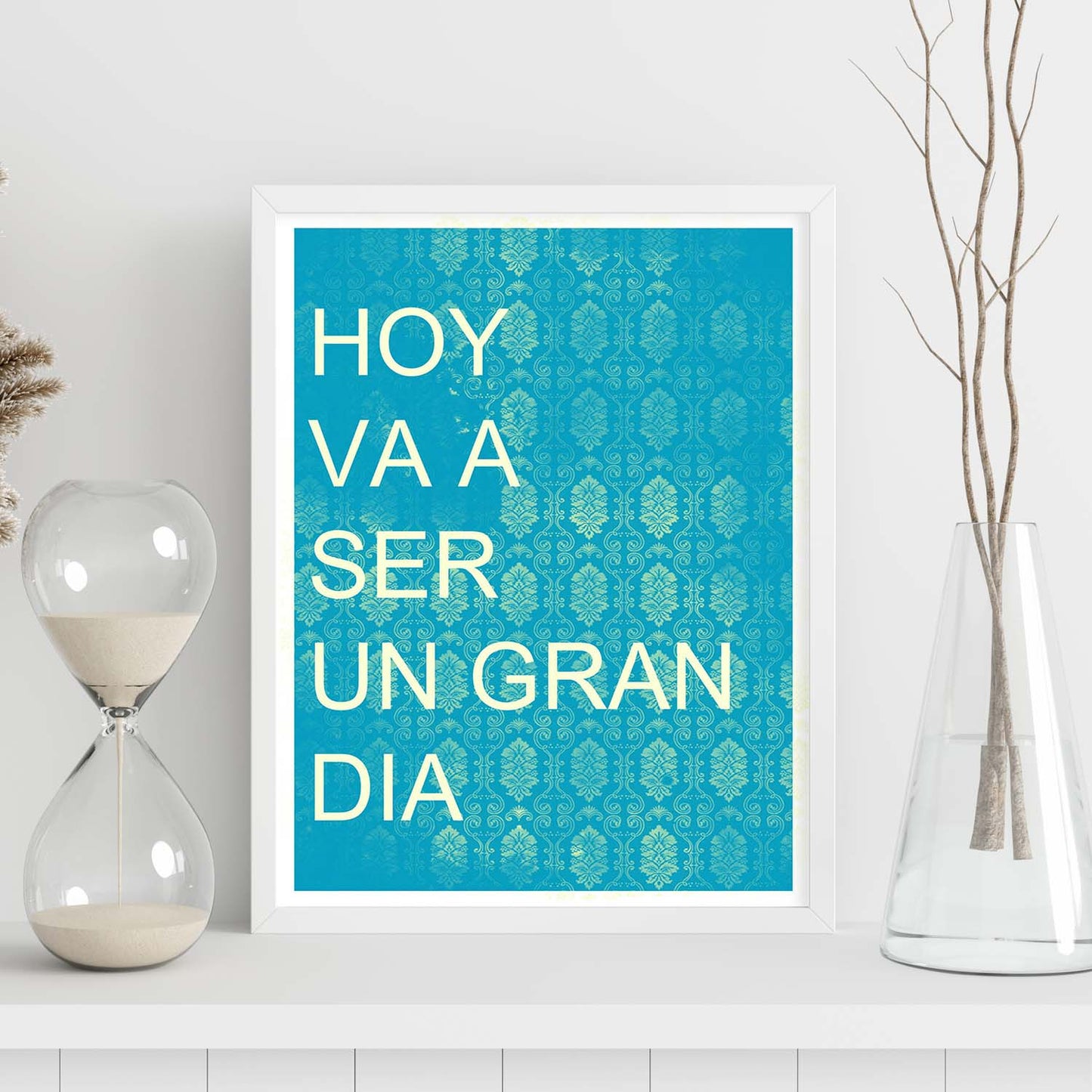 Poster con mensaje feliz. Lámina Hoy va ser un gran día.-Artwork-Nacnic-Nacnic Estudio SL