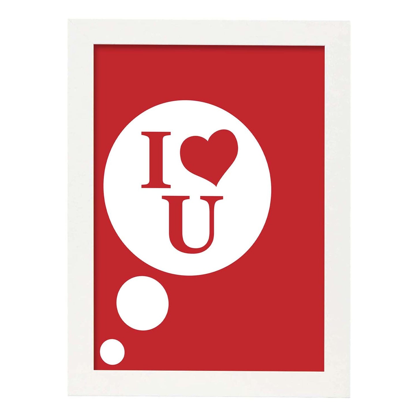 Poster con mensaje feliz. Lámina I love you.-Artwork-Nacnic-A3-Marco Blanco-Nacnic Estudio SL