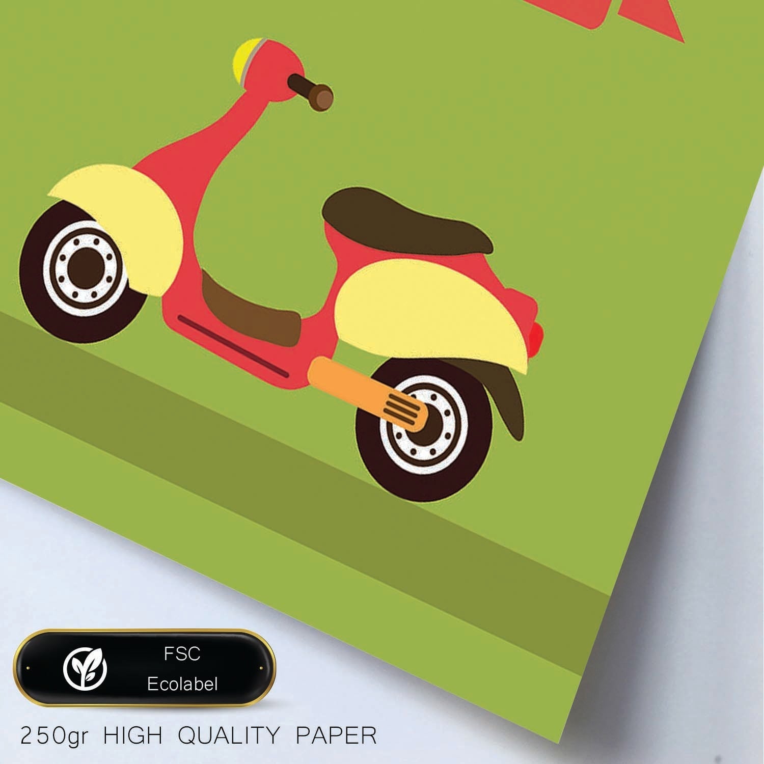 Poster con mensaje feliz. Lámina La vida es un viaje maravilloso.-Artwork-Nacnic-Nacnic Estudio SL