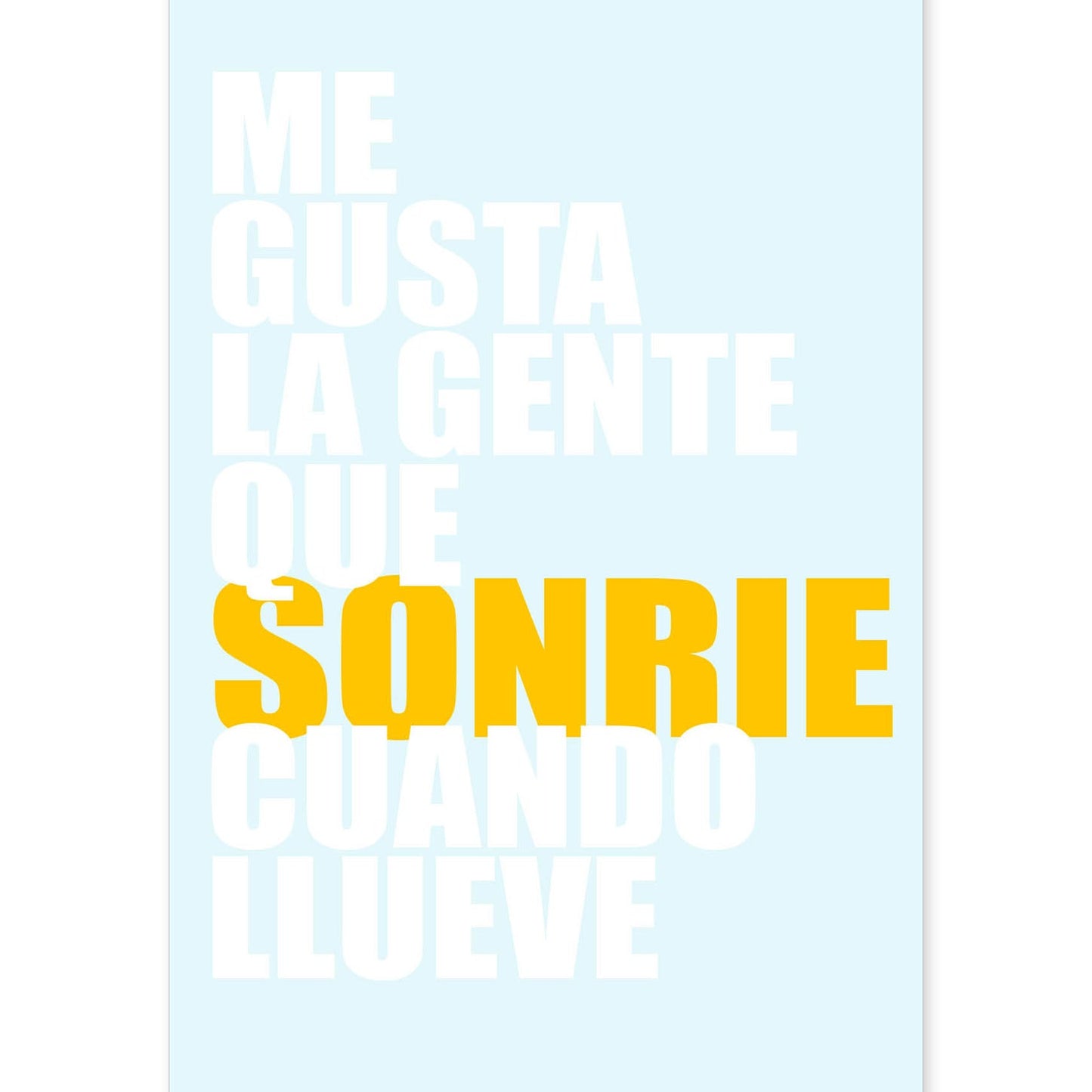 Poster con mensaje feliz. Lámina Me gusta la gente.-Artwork-Nacnic-A4-Sin marco-Nacnic Estudio SL